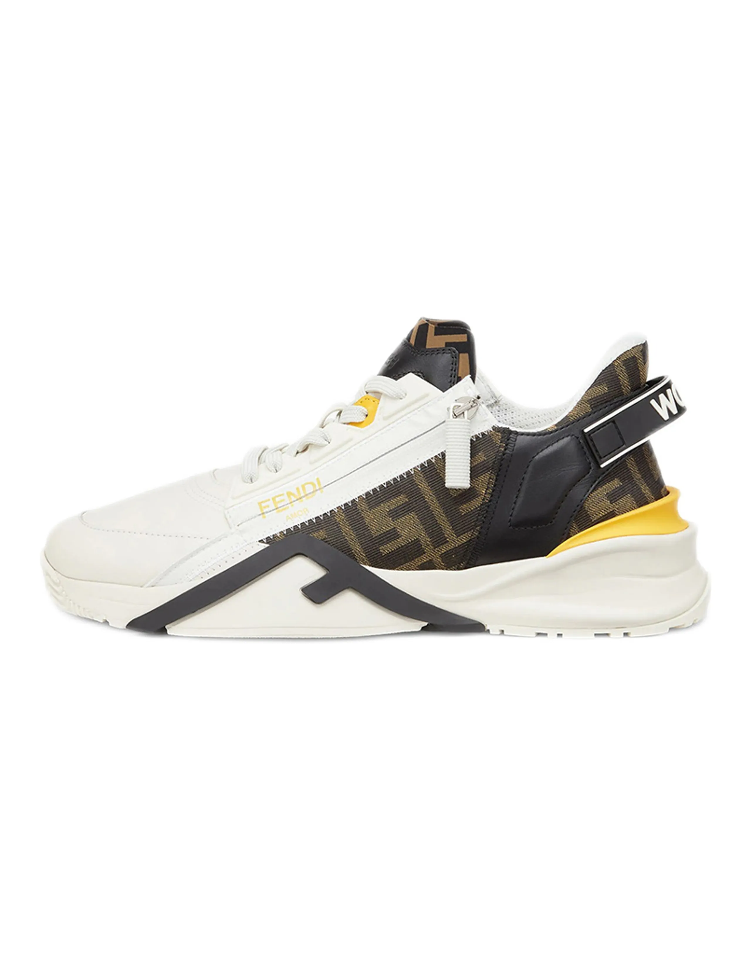 FENDI Flow Color Block Low Top Sneakers