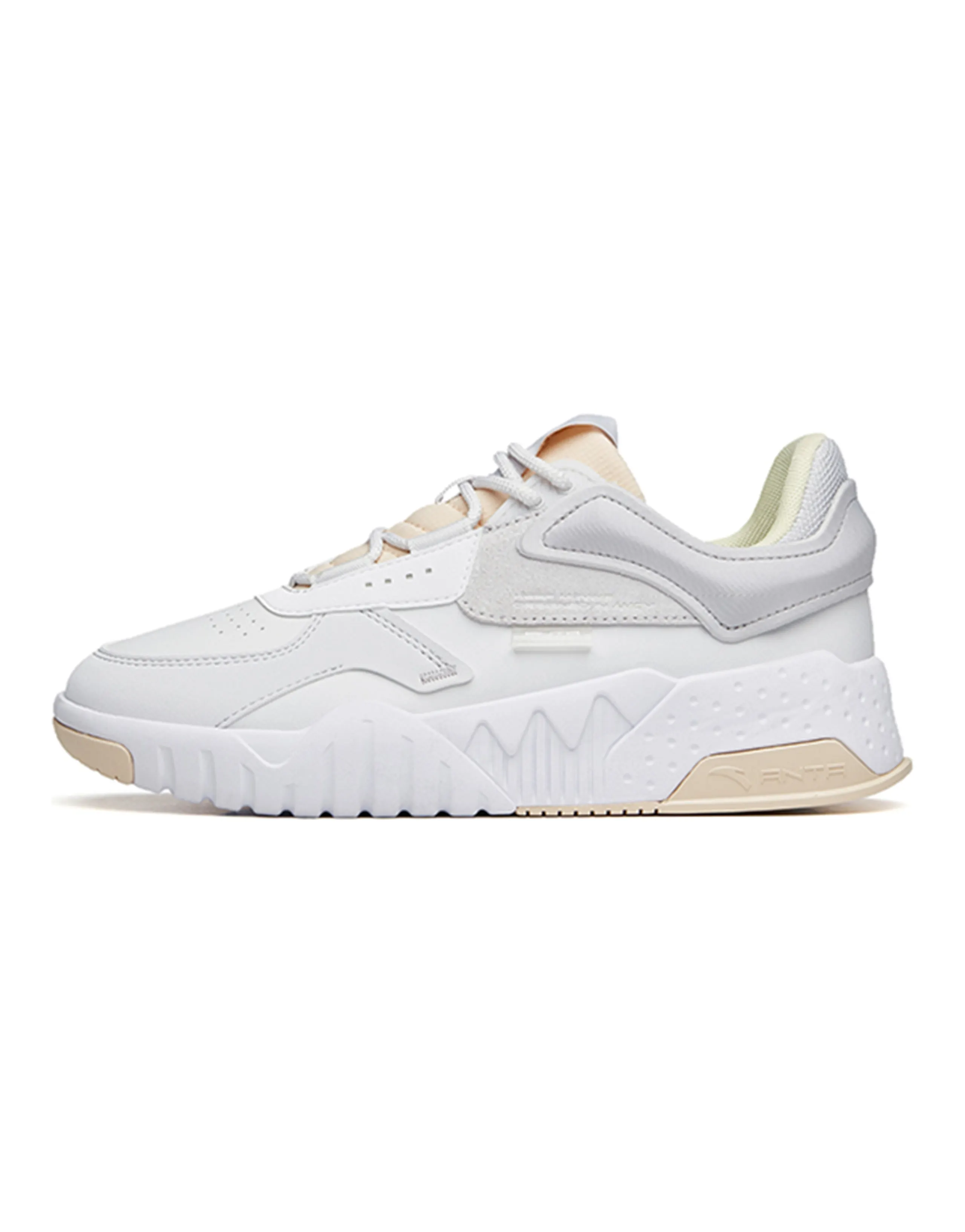 Anta Lifestyle Series Slip-Resistant Wear-Resistant Low-Top Sneakers Women's Grey Pink
