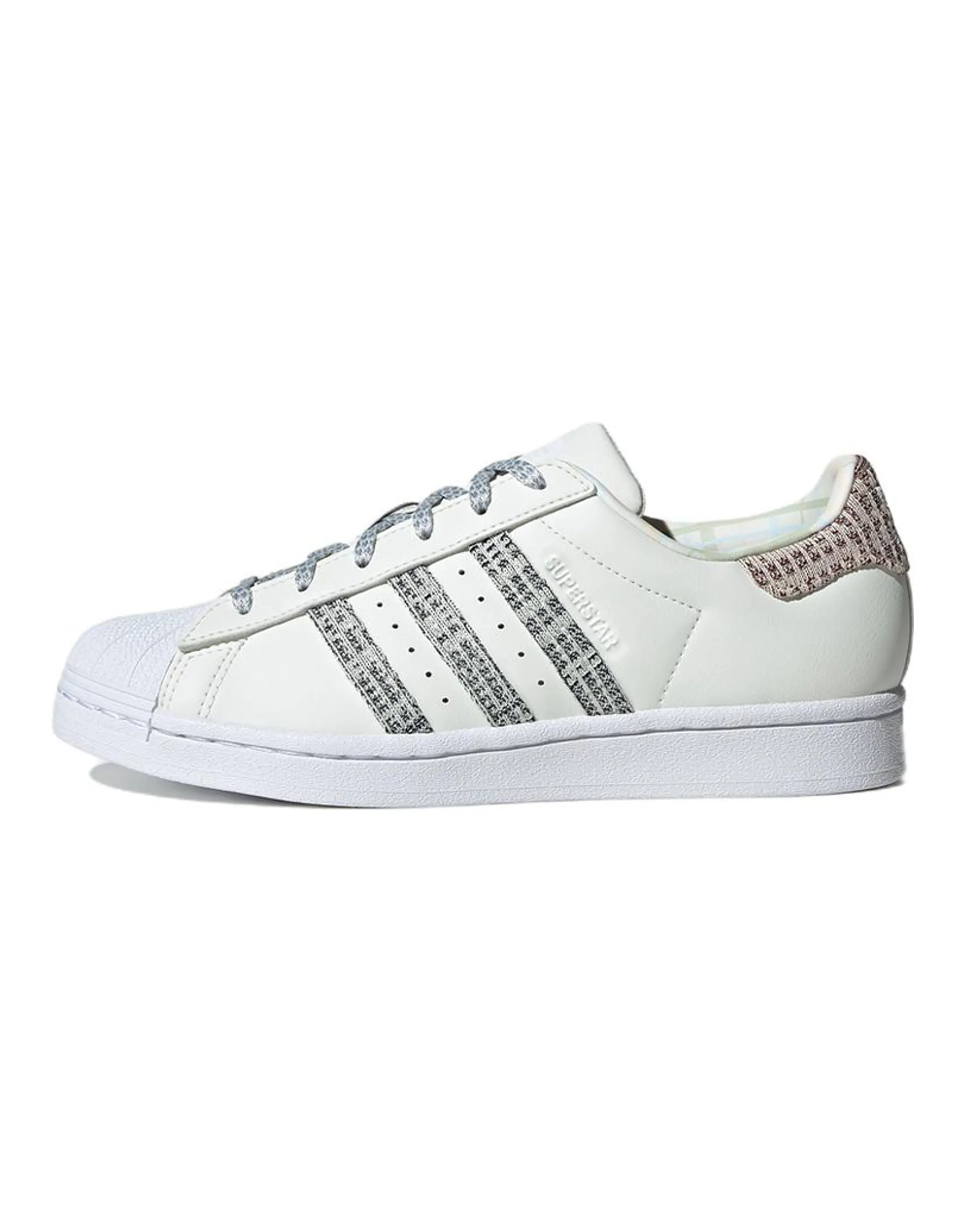 Adidas Originals Superstar Shoes 'Plaid White' Women's