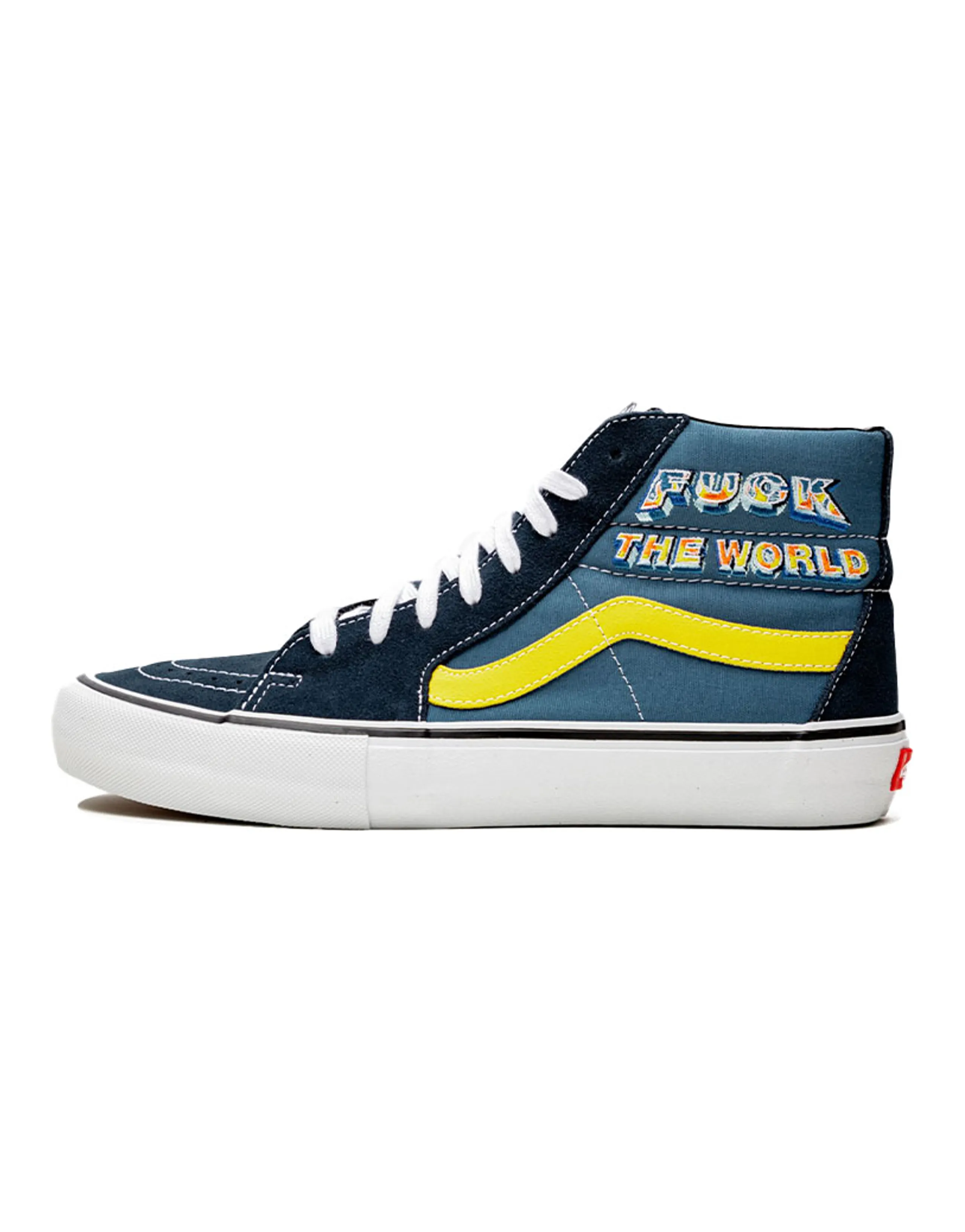 Vans Supreme X Sk8 Hi 'Fuck The World   Navy'
