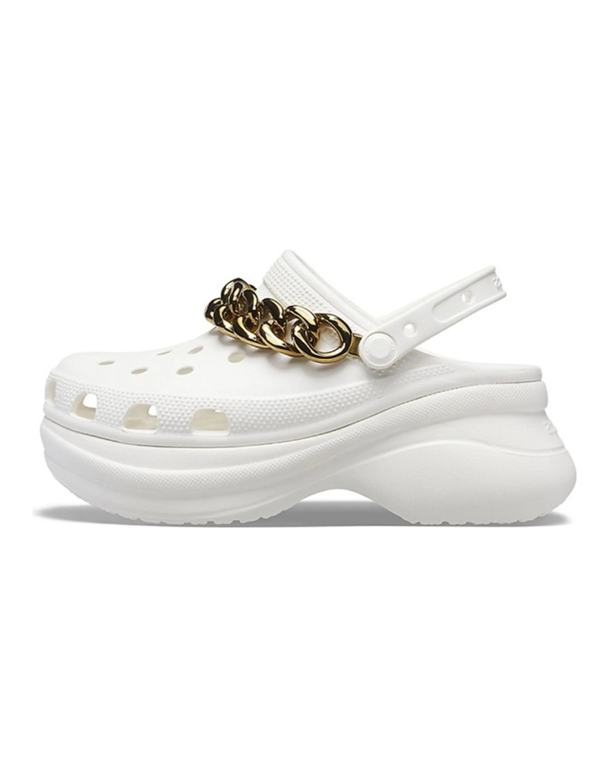 Crocs Retro Chain White Gold Sandals 'White Gold' Women's