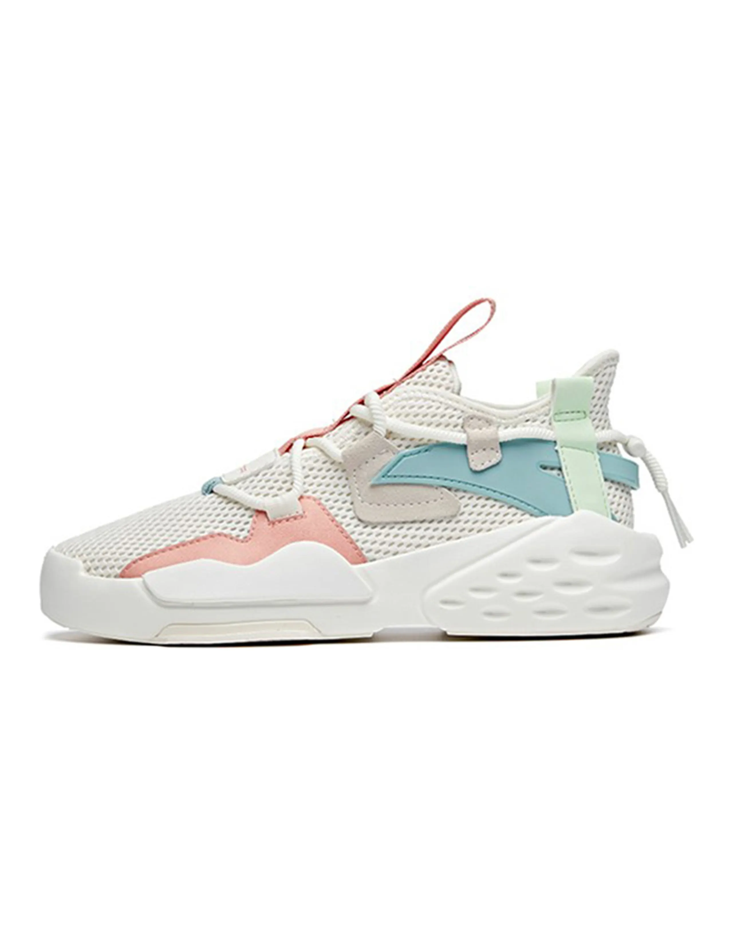 Anta Bastard 6 Slip-Resistant Cushioning Wear-Resistant Low-Top Skateboard Shoes Women's White Pink