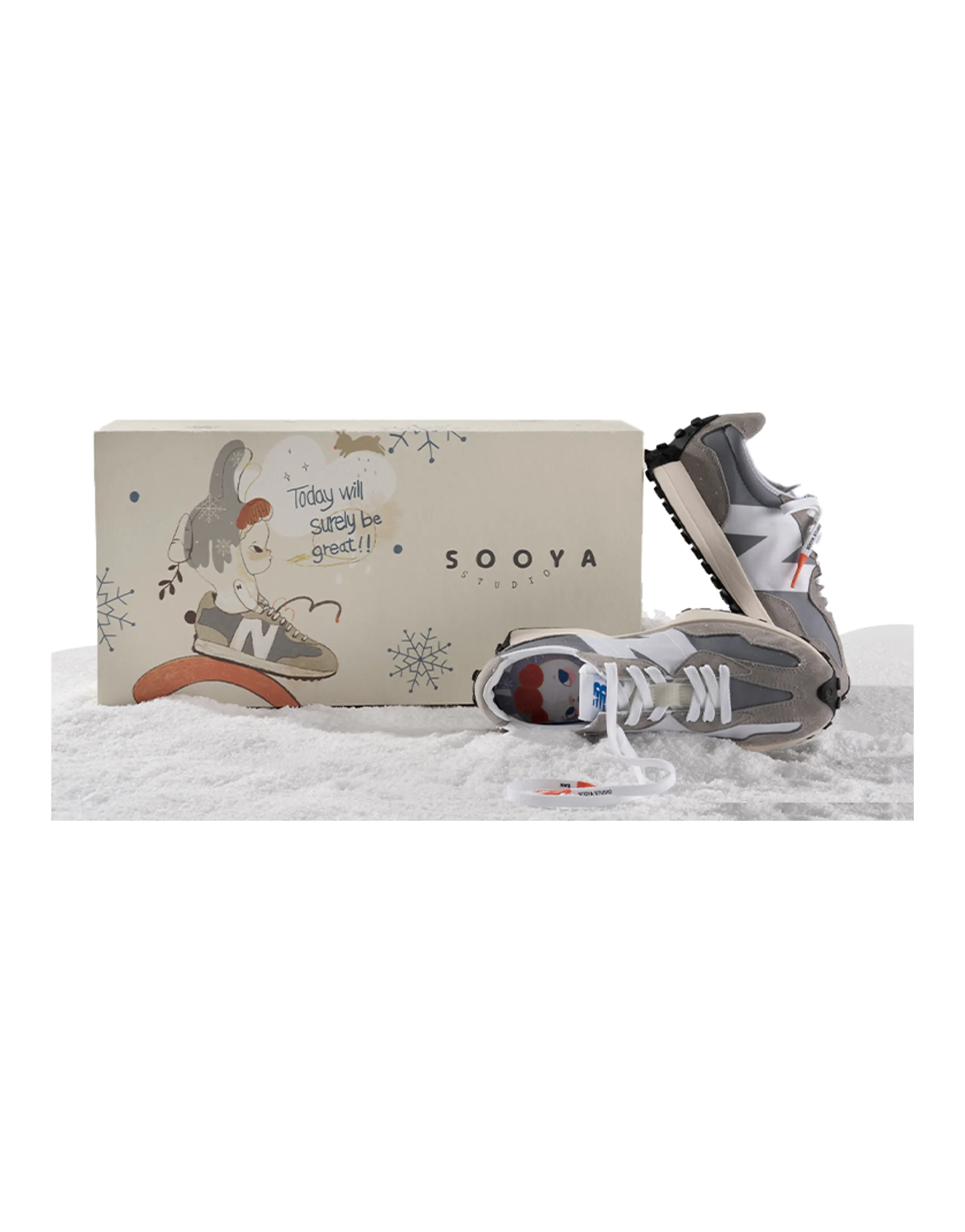 New Balance X Kiks X SooyaStudio 327 Shoes Grey