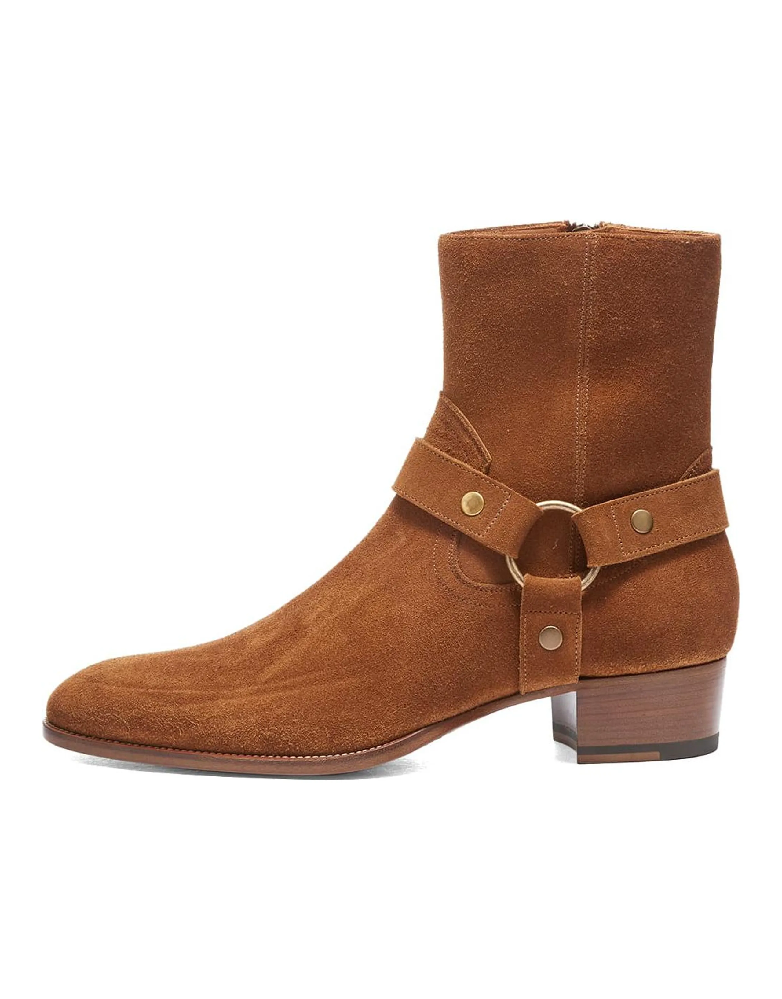 SAINT LAURENT Wyatt Harness Ankle Boots