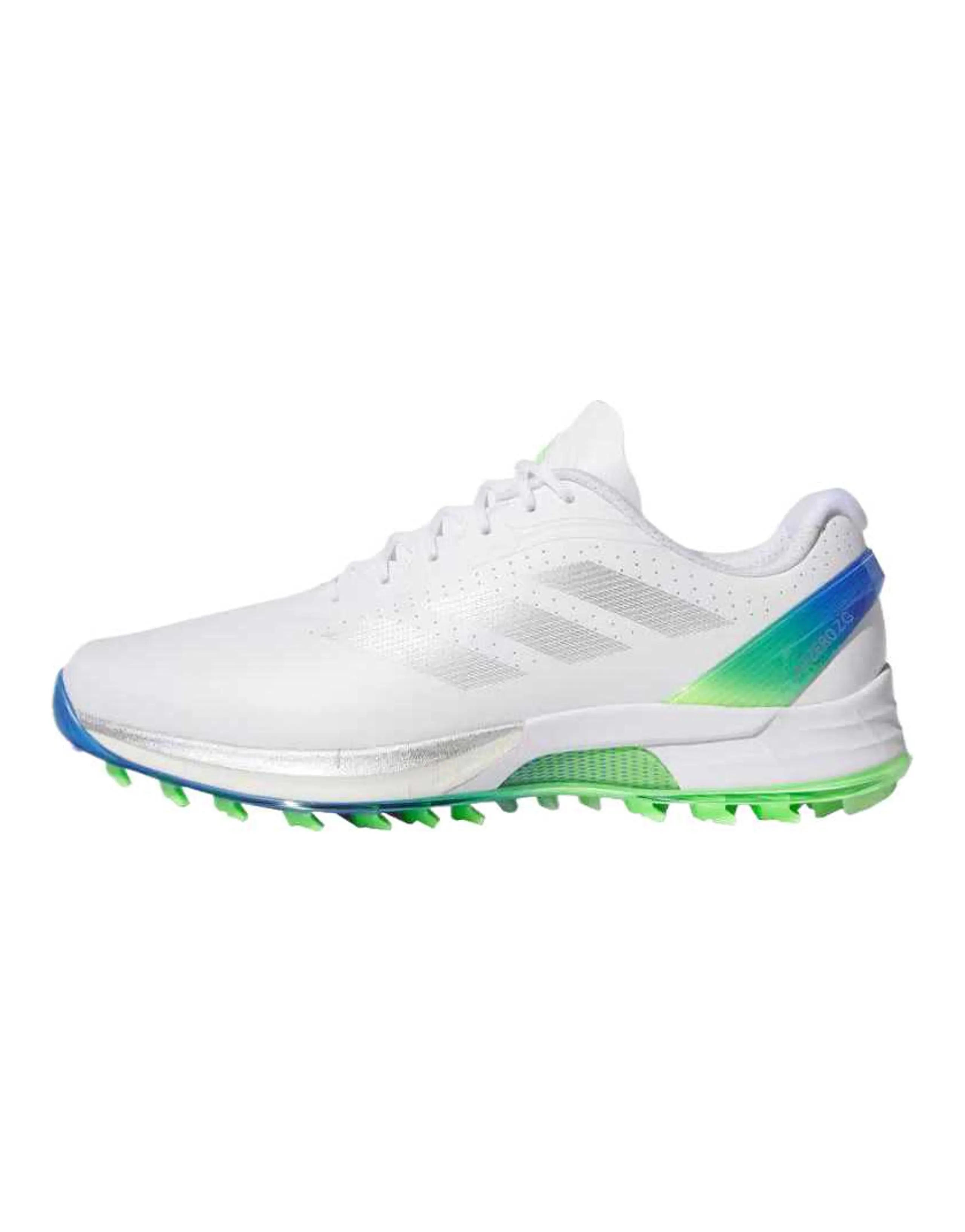 adidas Adizero ZG Stable Comfort Soft Low-Top Golf Shoes Men's Silver/White/Green