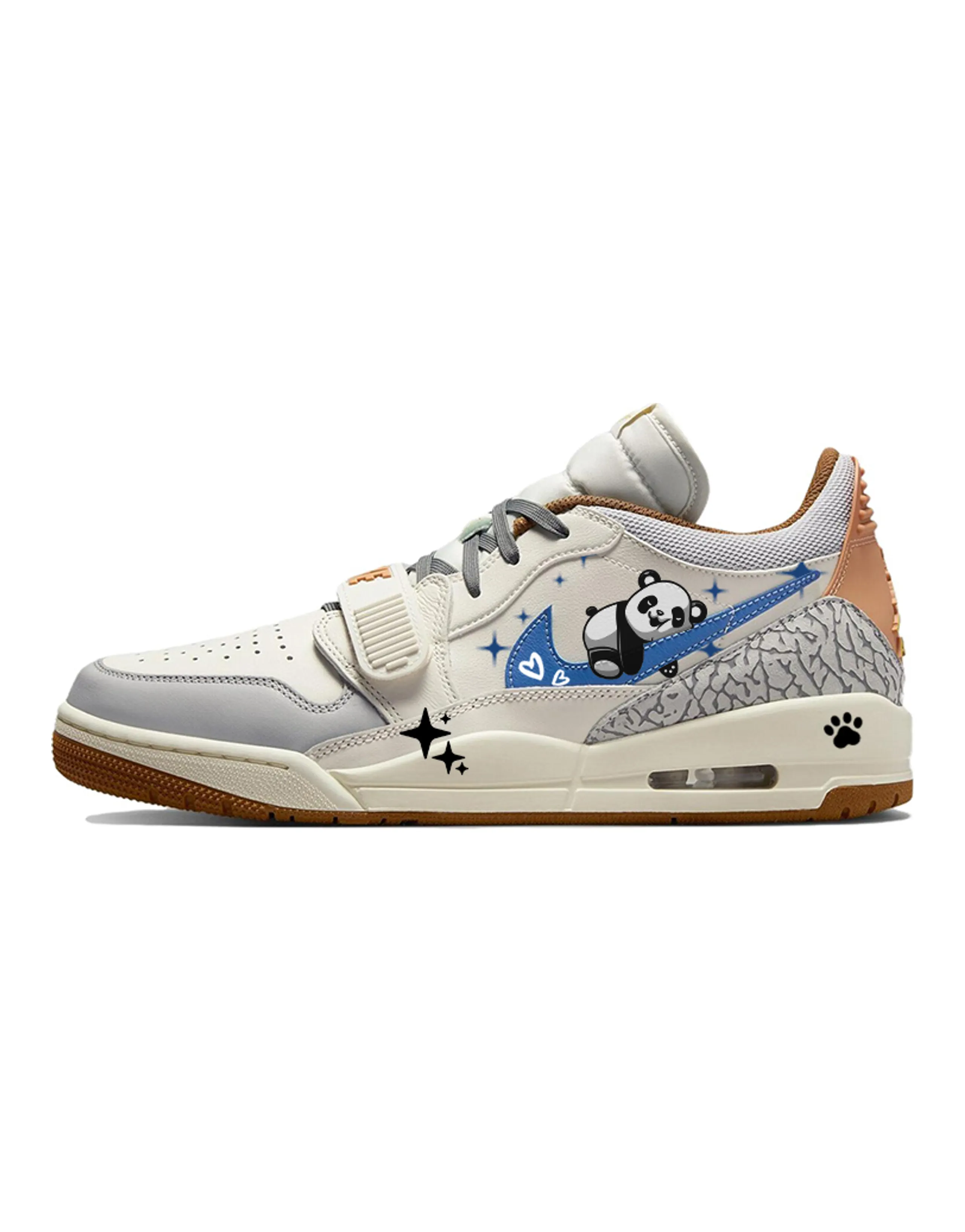 JORDAN Legacy 312 Vintage Basketball Shoes Men Low Top Beige Brown