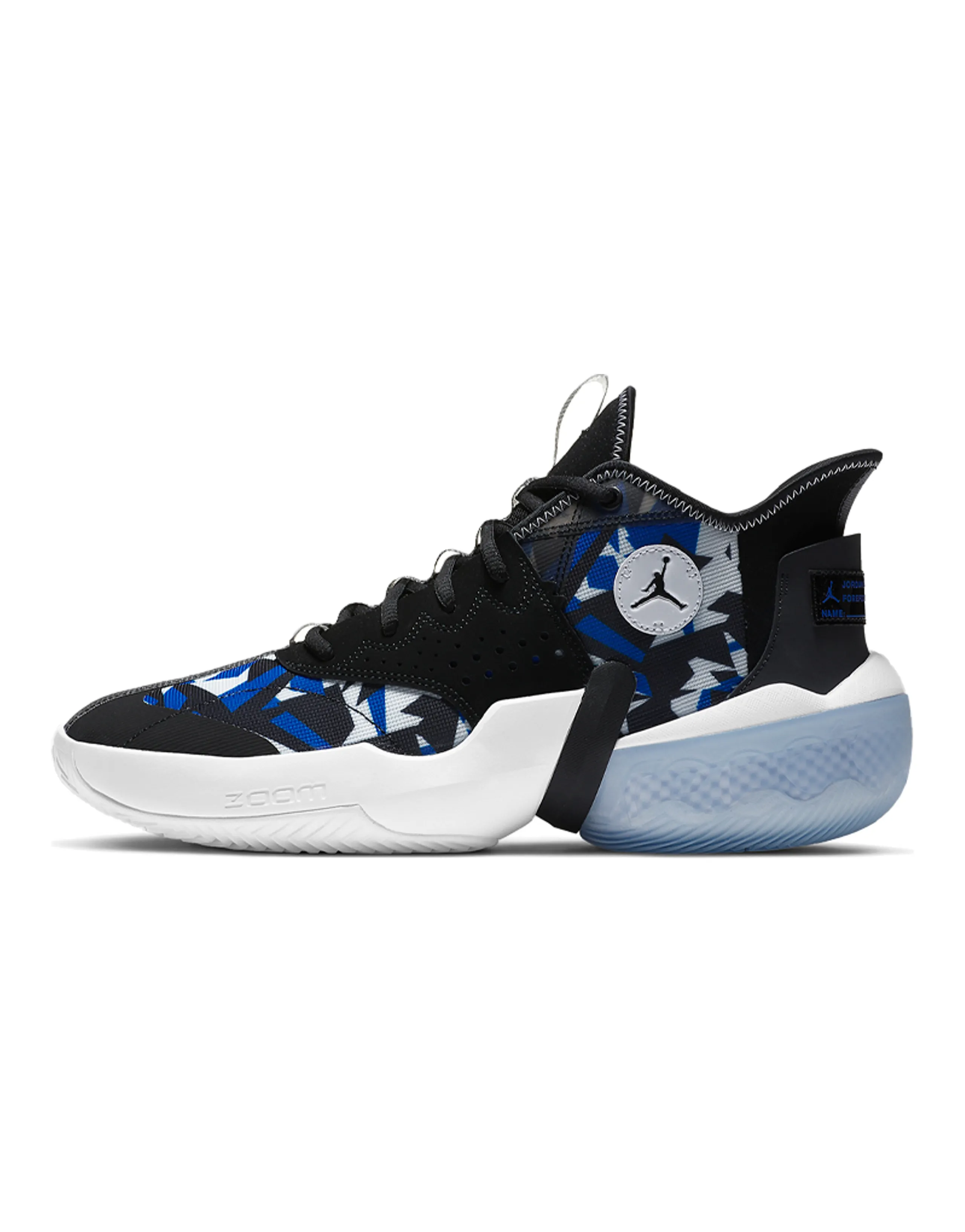 JORDAN React Elevation Pf 'Fractal Pattern Black Racer Blue'