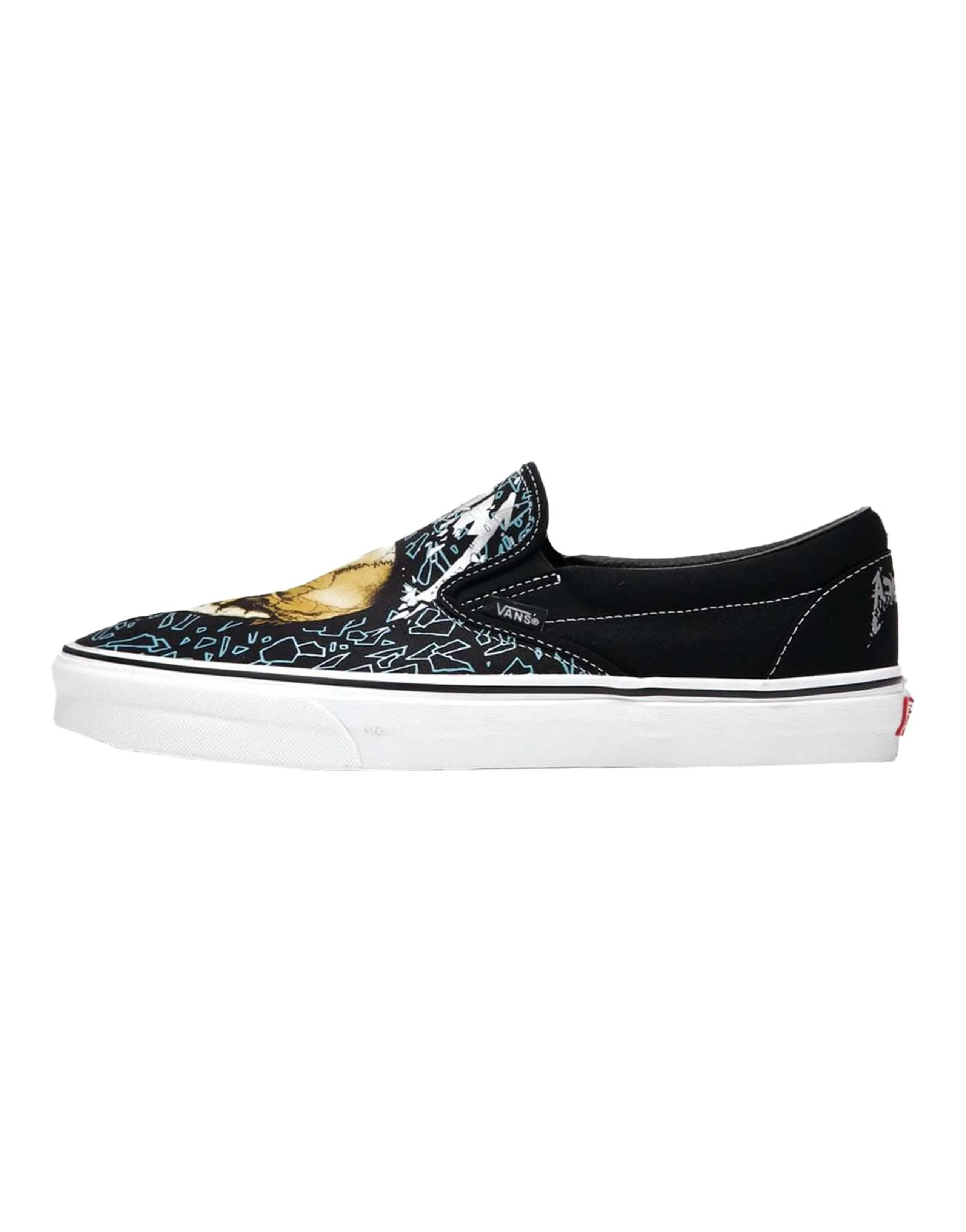 Metallica x Vans Slip-On Canvas Casual Lightweight Breathable Low-Top Skate Shoes Black