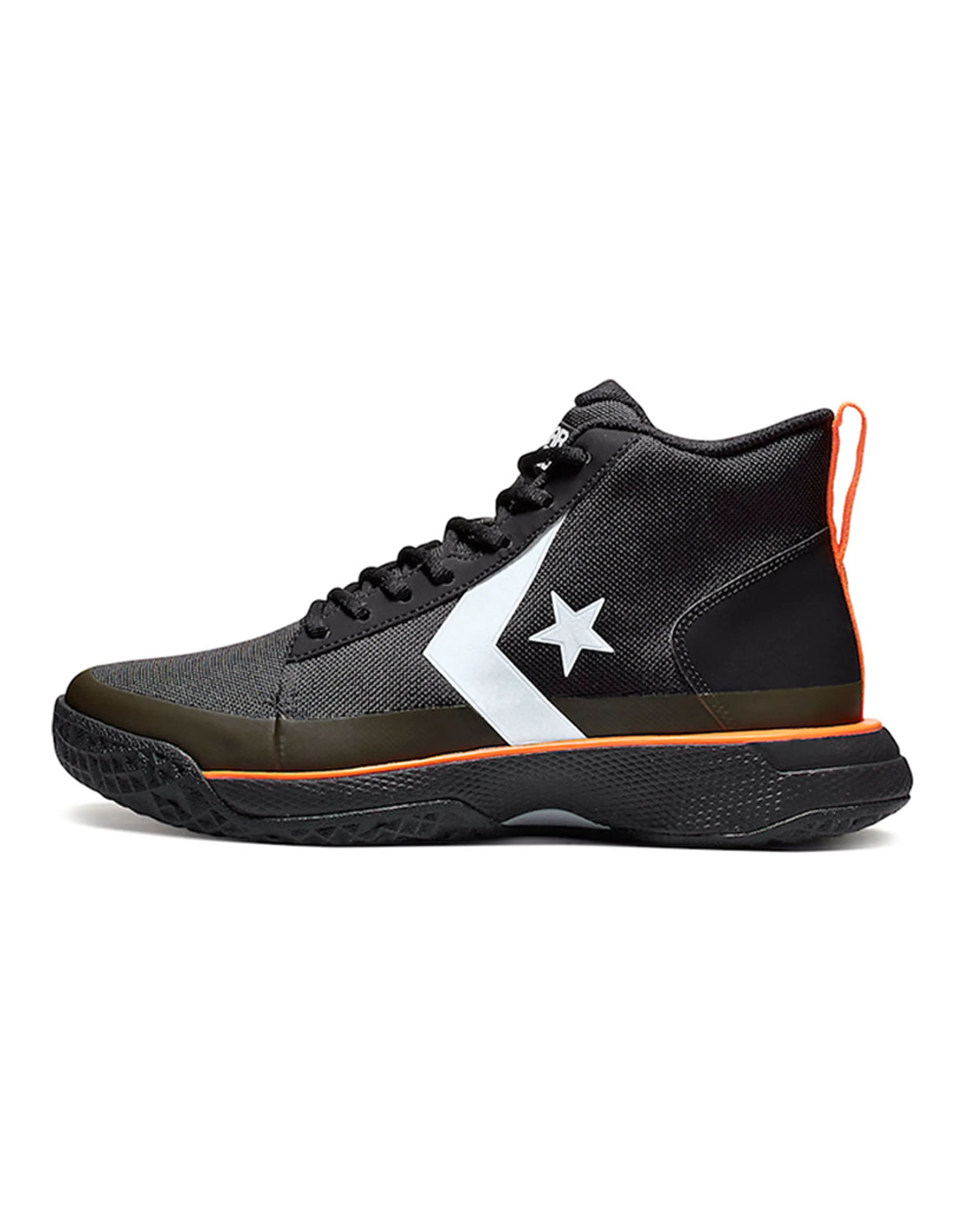 Converse Star Series Bb Mid Black Bold Mandarin