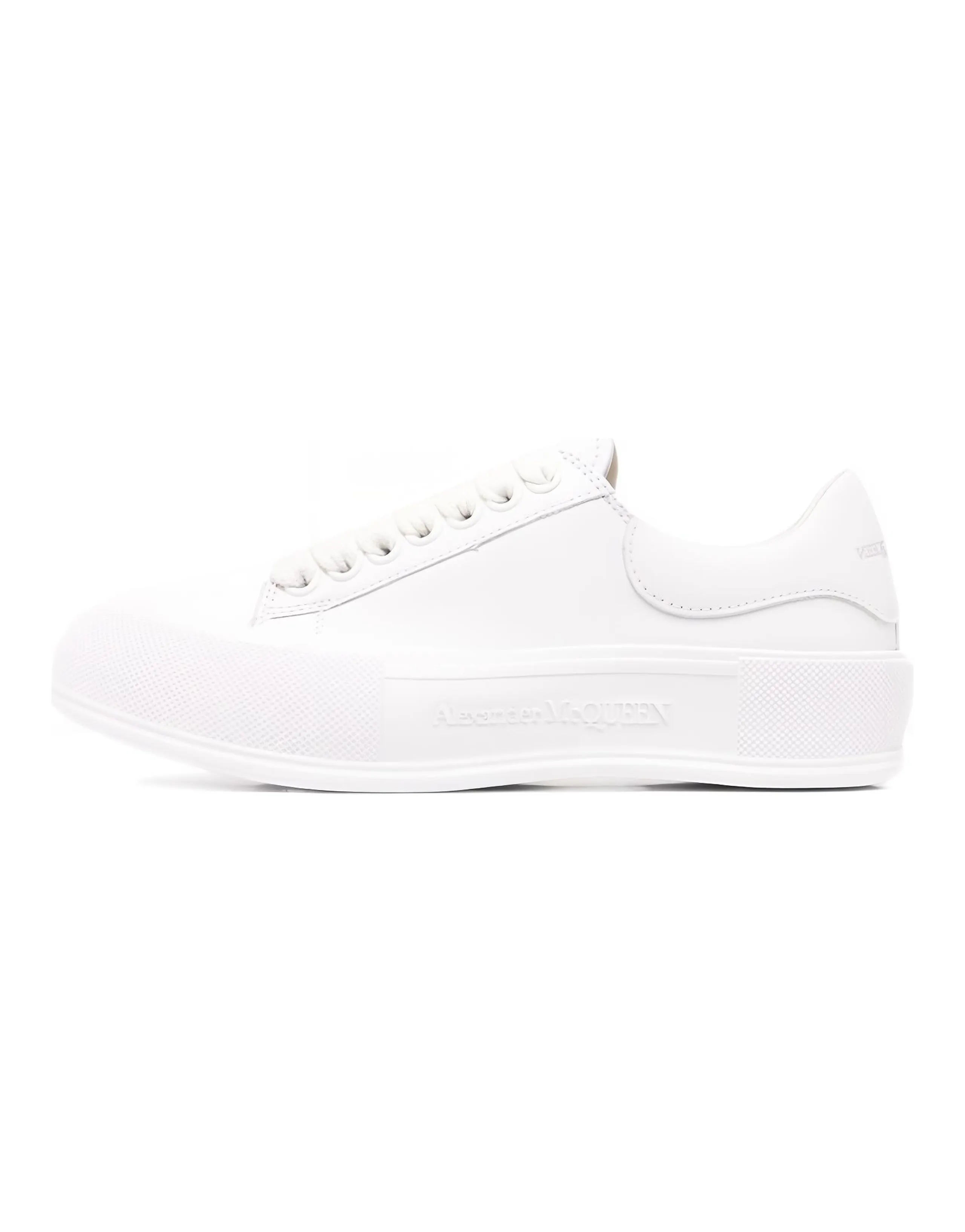 Alexander McQueen Deck Plimsoll Lace Up Sneakers 'White' Women's