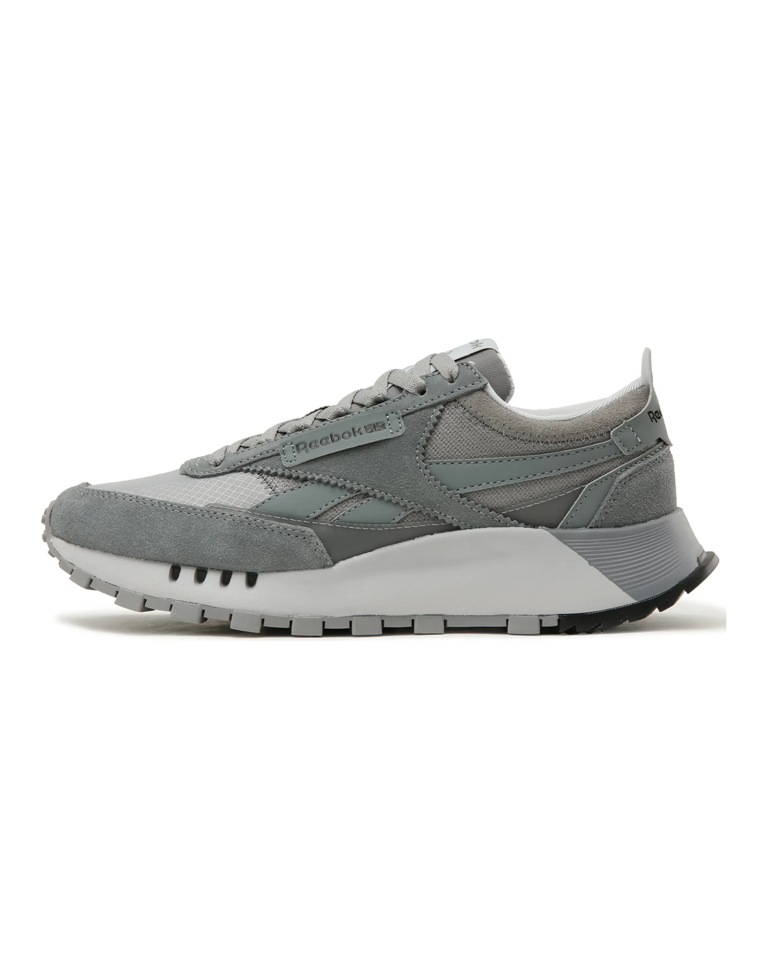 Reebok CL LEGACY W+ Retro Classic Trend Comfort Versatile Thick Sole Low-Top Running Shoes Unisex Glacier Grey