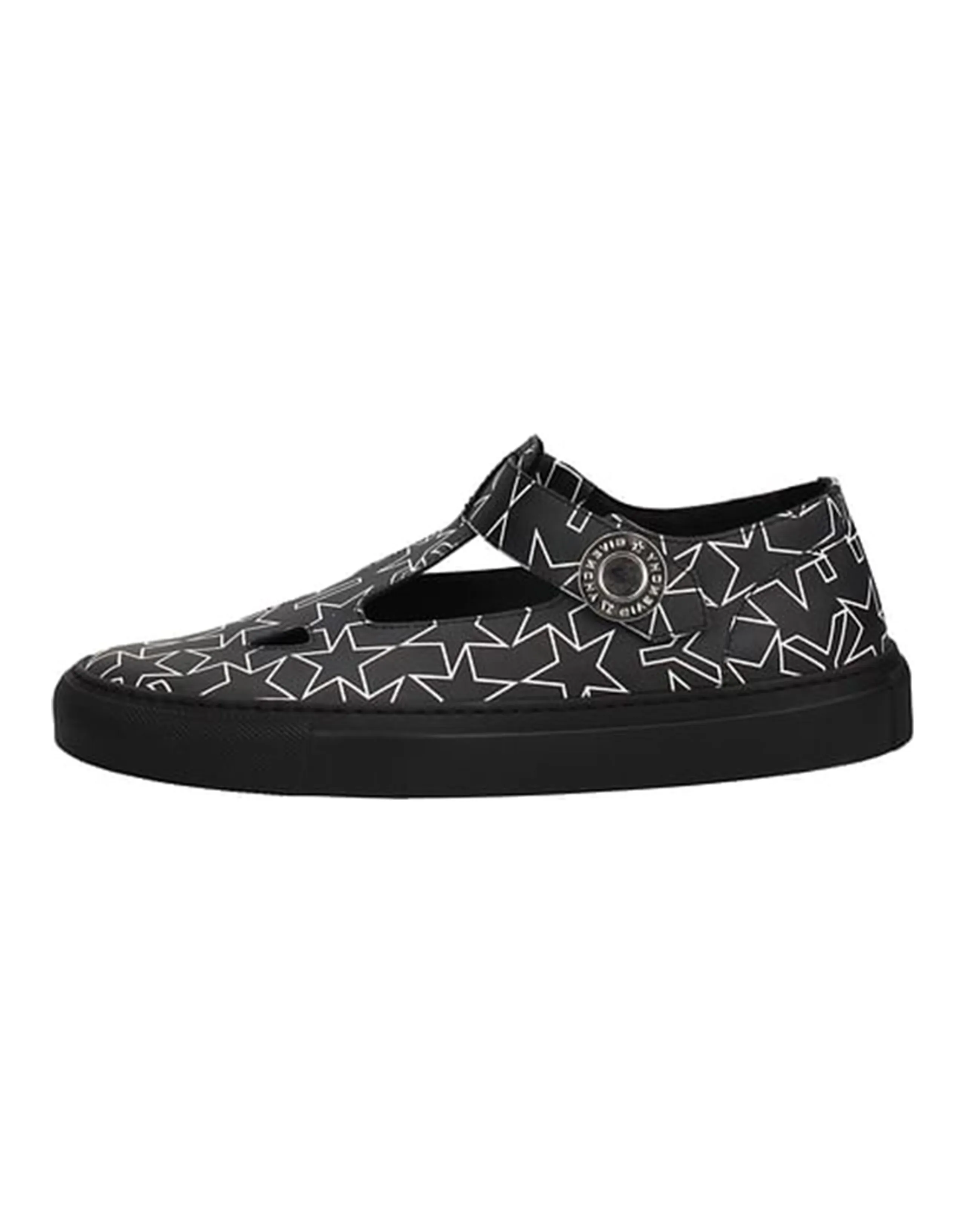 Givenchy Star Print Round Toe Low-Top Skate Shoes Men's Black