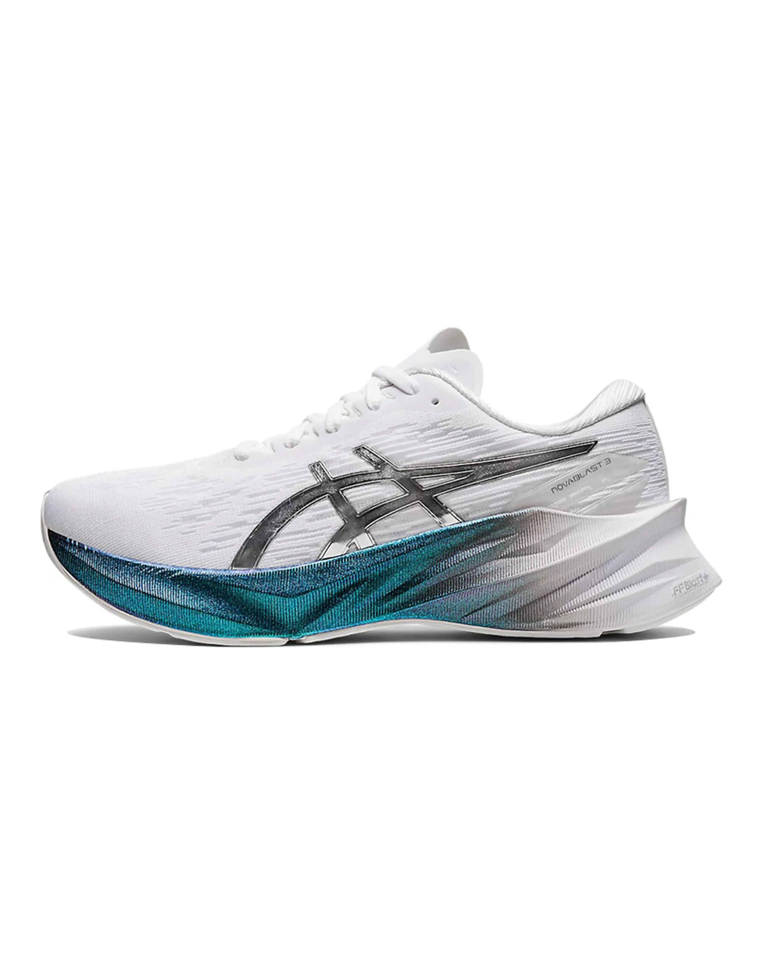Asics Novablast 3 Platinum 'White Metallic Blue' Women's
