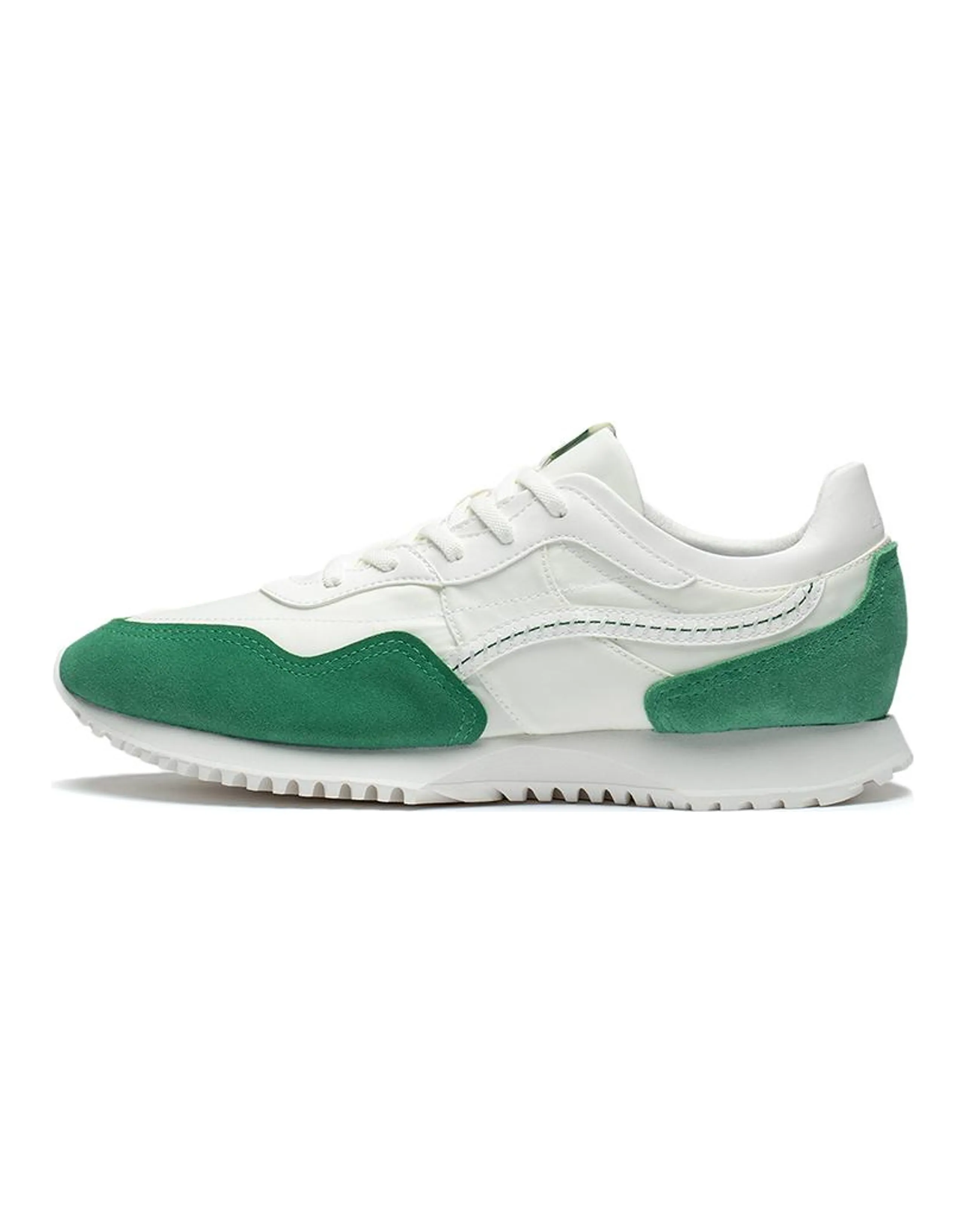 LiNing CF Linen Woven Durable Breathable Low-Top Casual Shoes Men's White Green