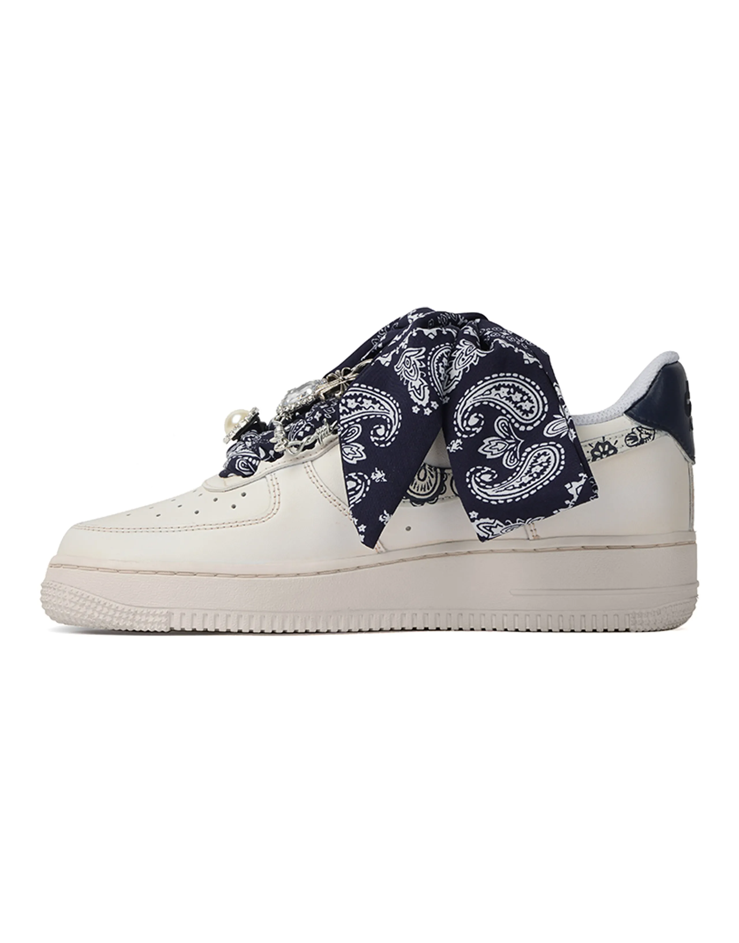 Nike Air Force 1 Low-Top Skateboard Shoes Women's White Brown