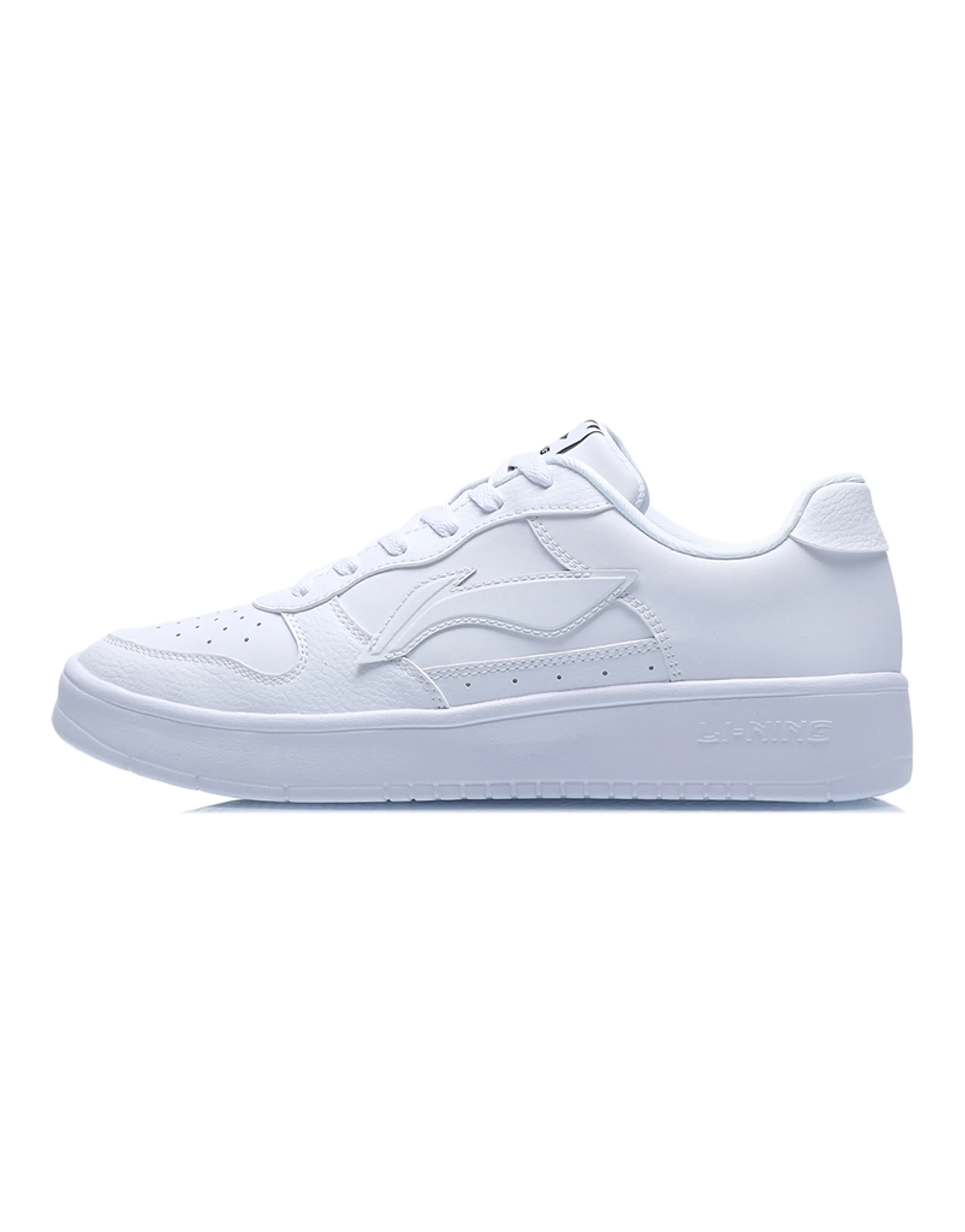 LiNing Anti Slip Wear Resistant Low Top Skateboard Shoes Pearl White