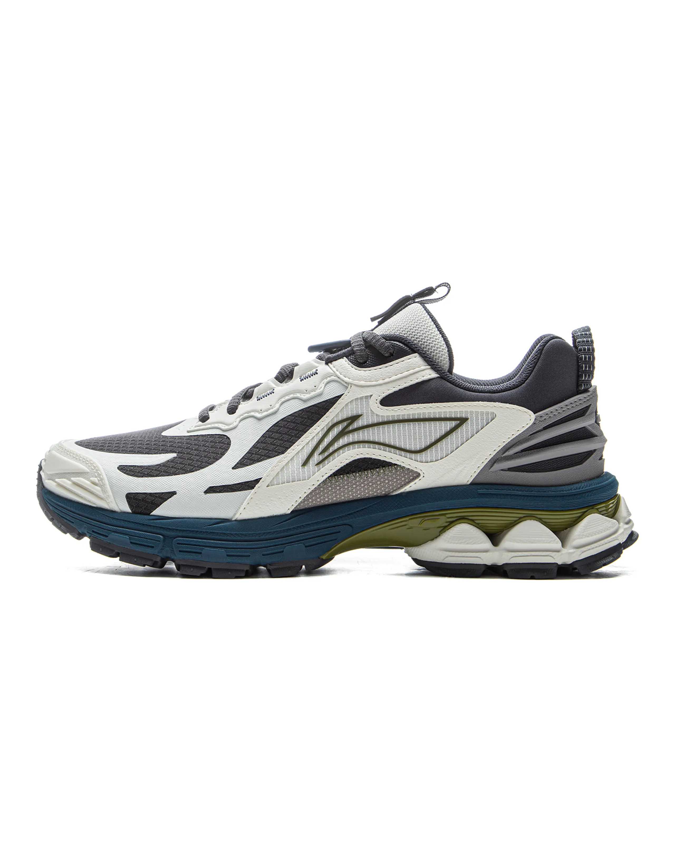 LiNing Fuyao 2.0 Trail Anti Slip Wear Resistant Low Top Casual Running Shoes Men's Black White