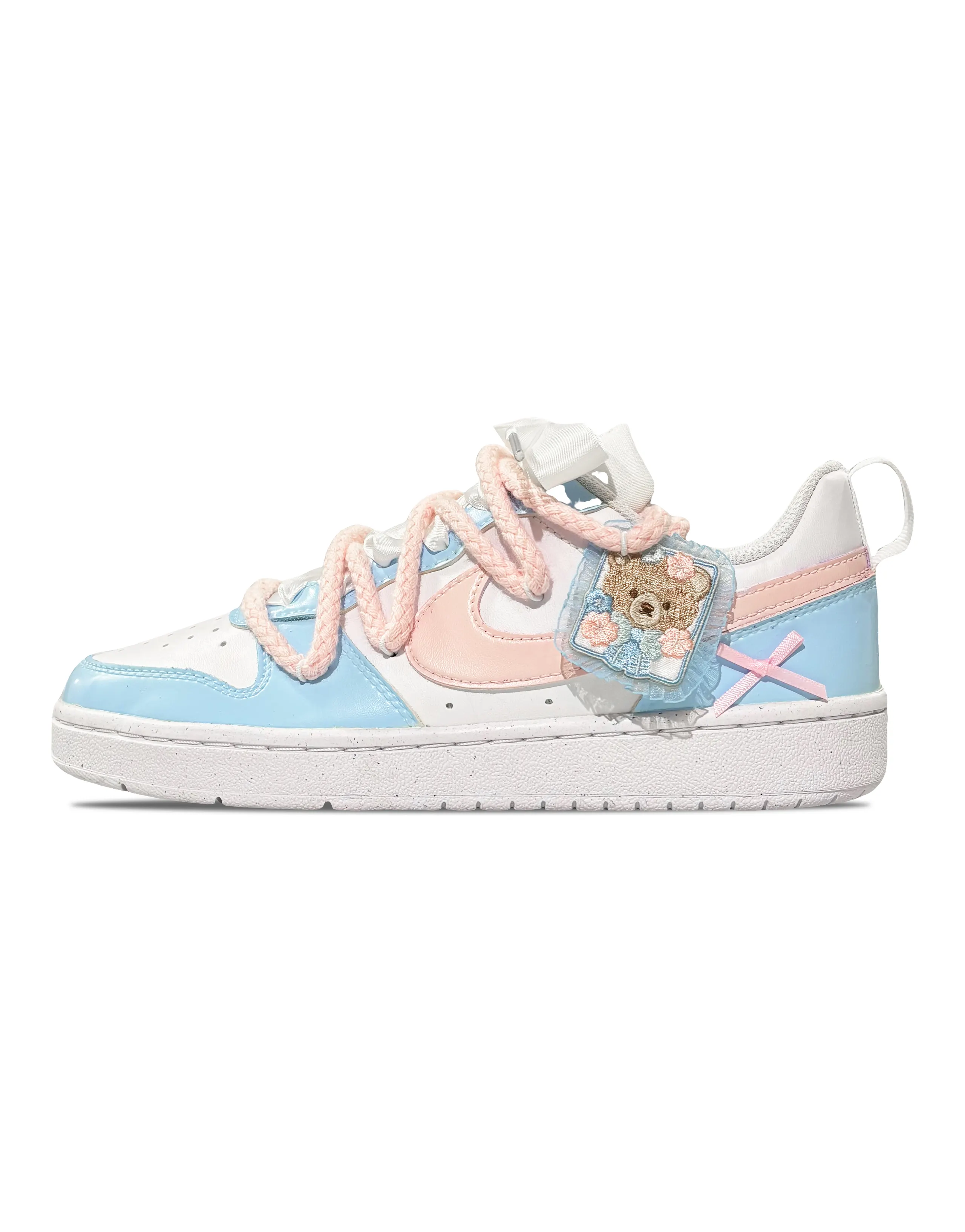 Nike Court Borough Low Top Skateboard Shoes GS Light Blue