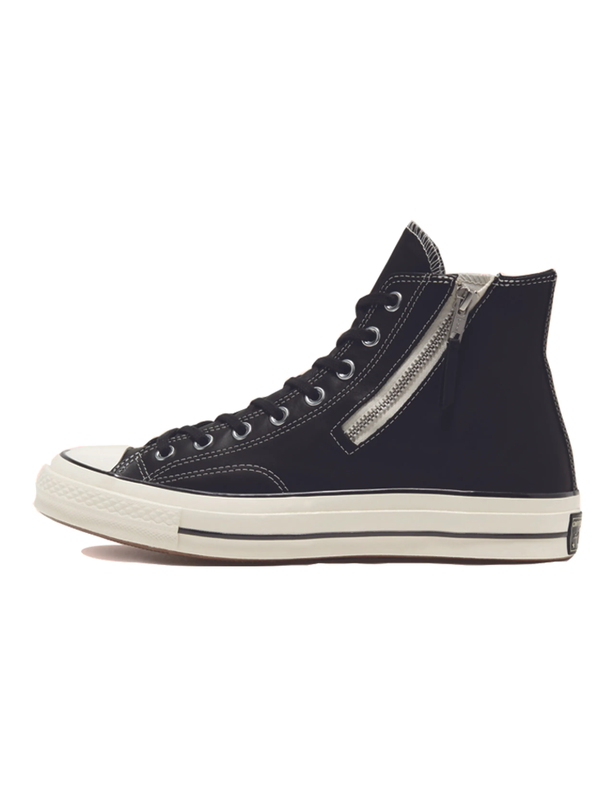 Chuck 70 Converse Side Zip High 'Black Egret'