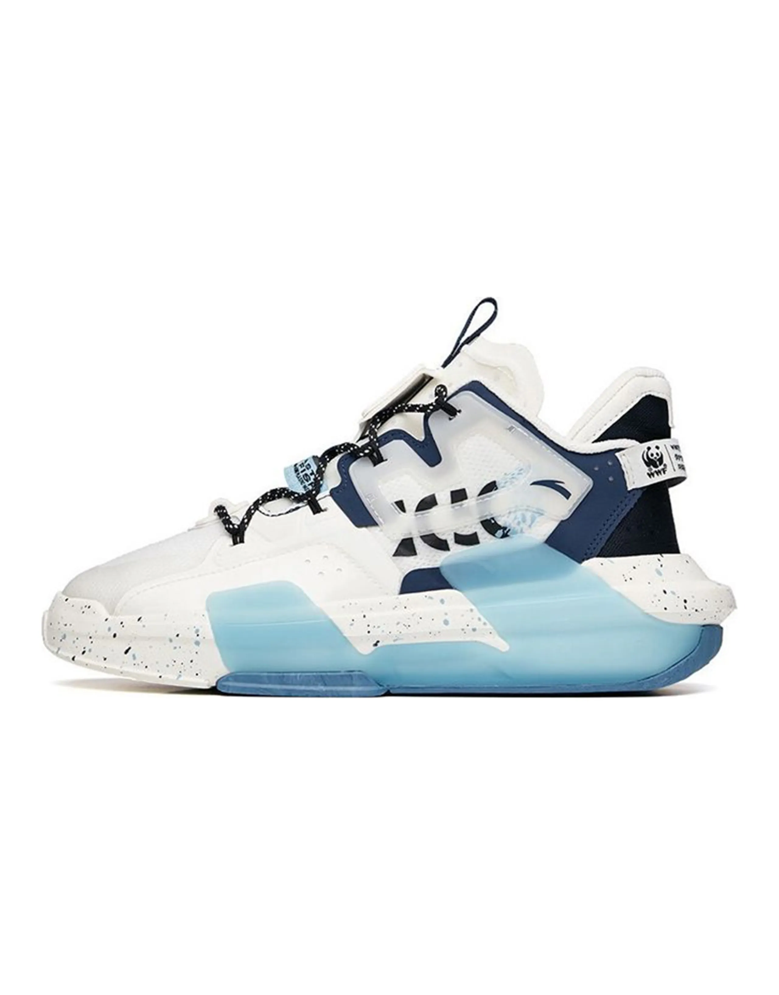 ANTA Bastard Casual Shoes Men Mid-Top Ivory White/Ink Blue/Cascade Blue