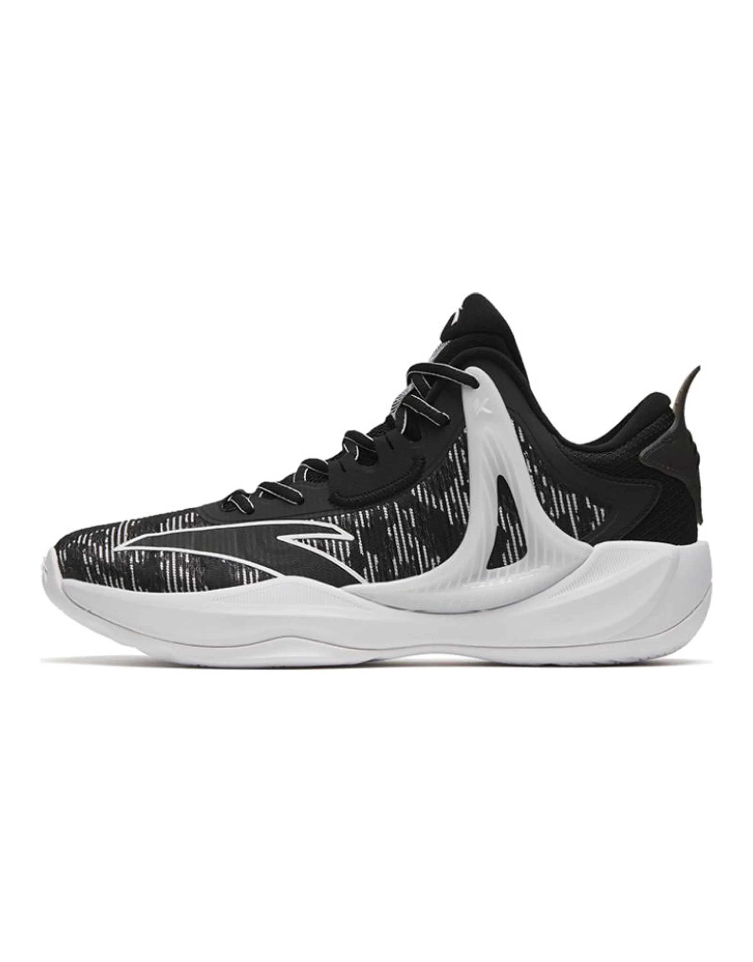 Anta Hussars 8 Durable Breathable Low-Top Basketball Shoes Men's Black White