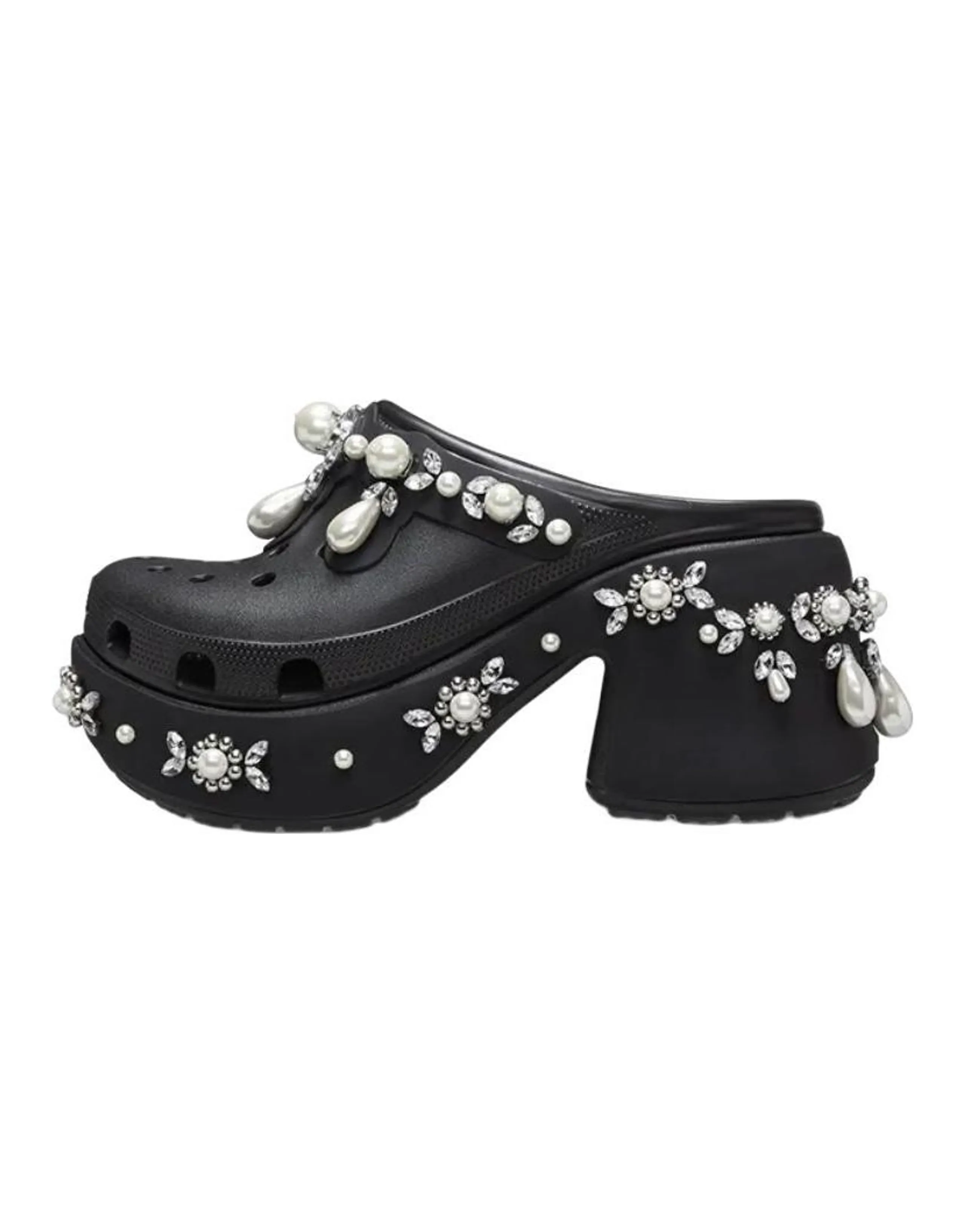 SIMONE ROCHA x Crocs Lightweight Slip-On EVA Anti-Wear Toe-Cover Sandals Women's Black