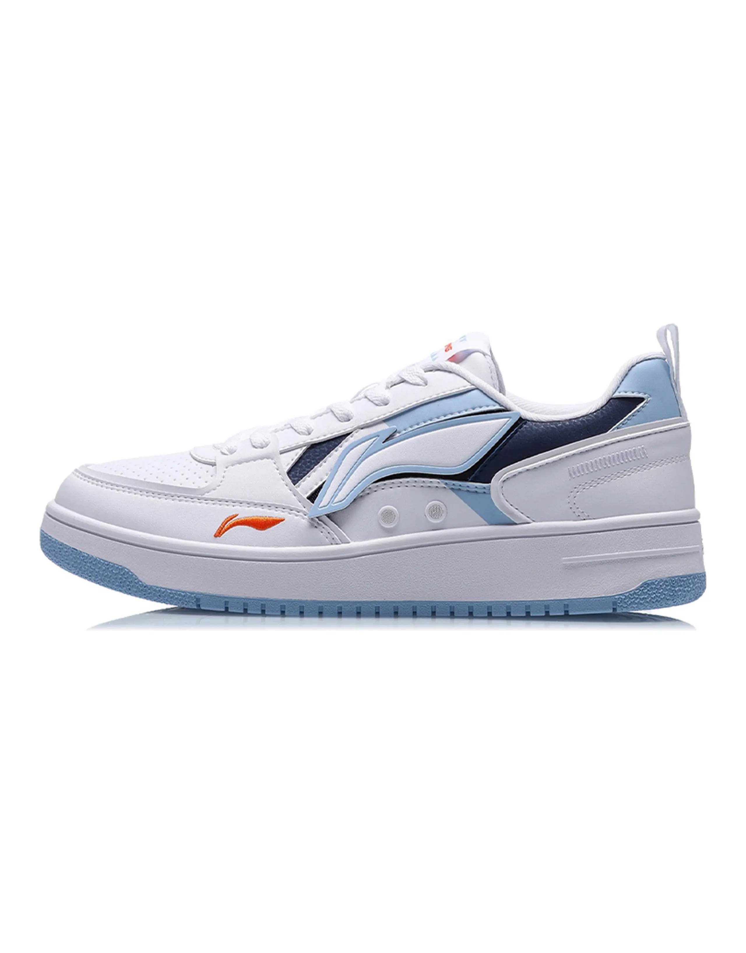 LiNing Haichuan Slip-Resistant Cushioning Wear-Resistant Lightweight Low-Top Skateboard Shoes Men's White Blue