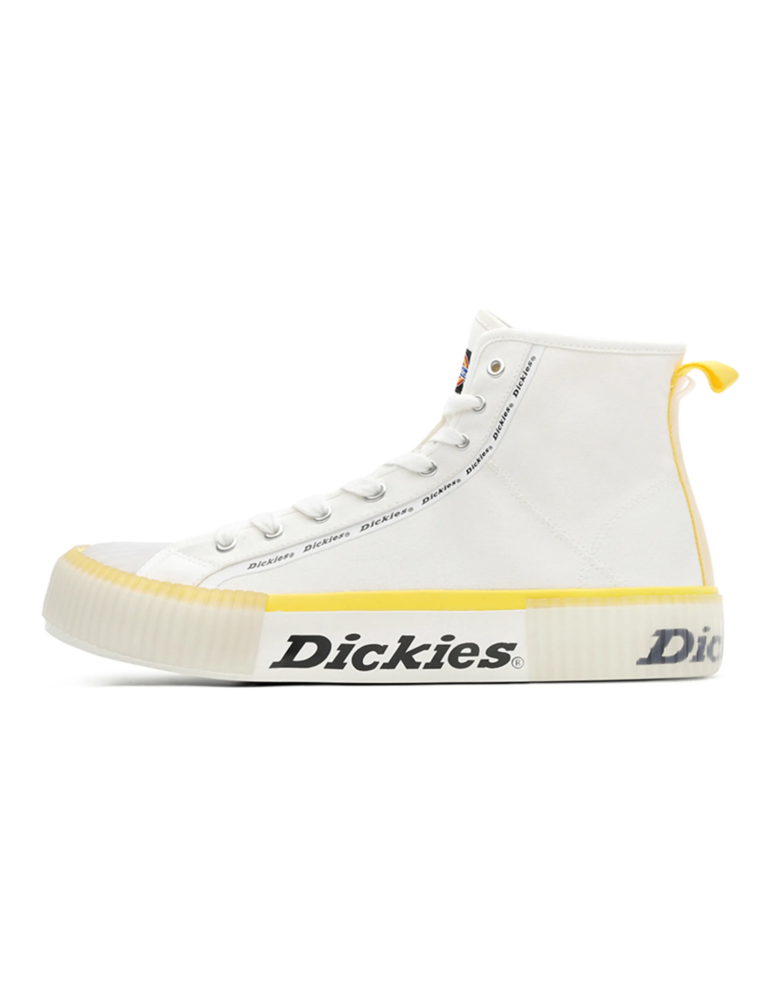 Dickies Canvas Shoes Unisex High-Top White Yellow