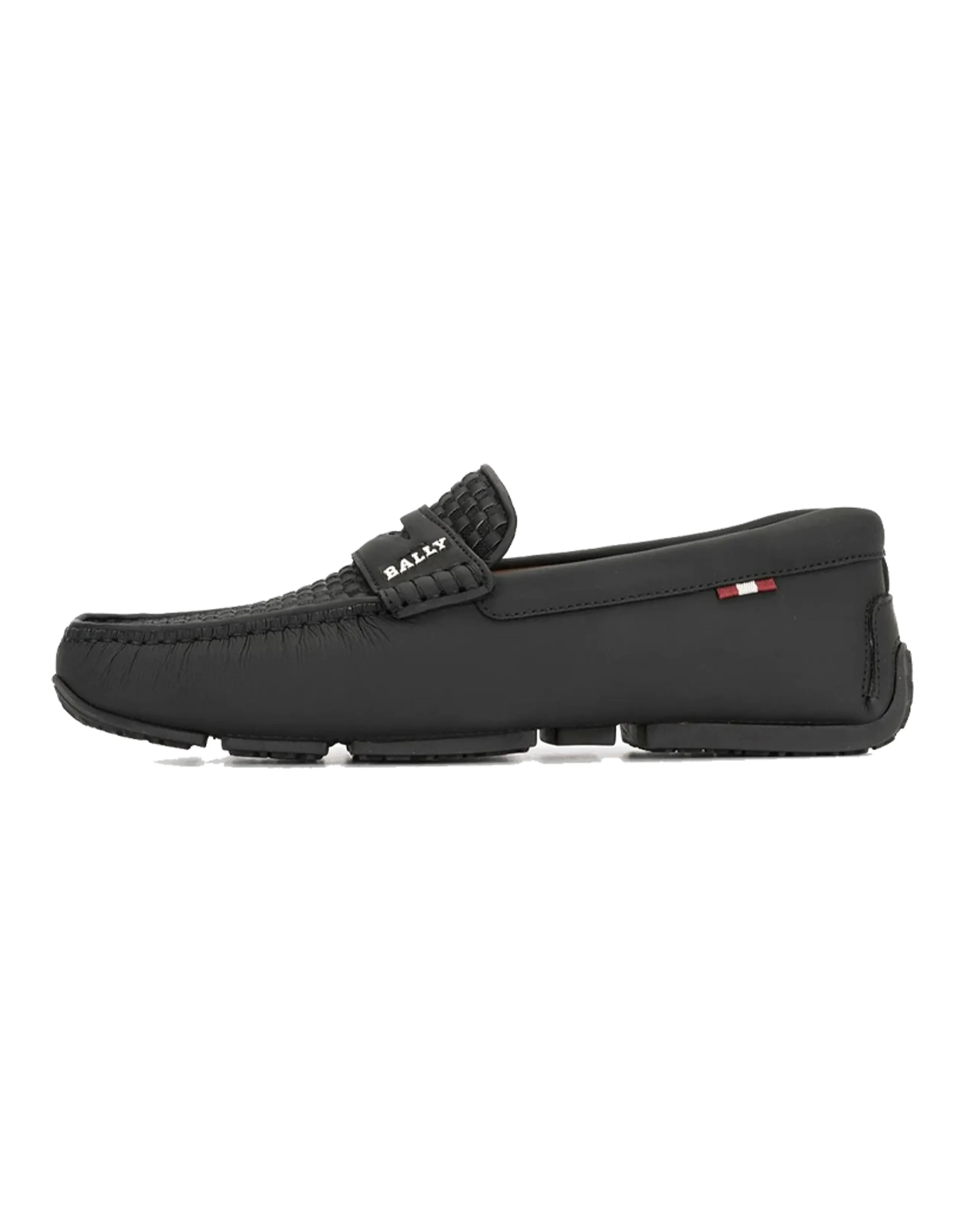 BALLY Woven Slip On Loafers
