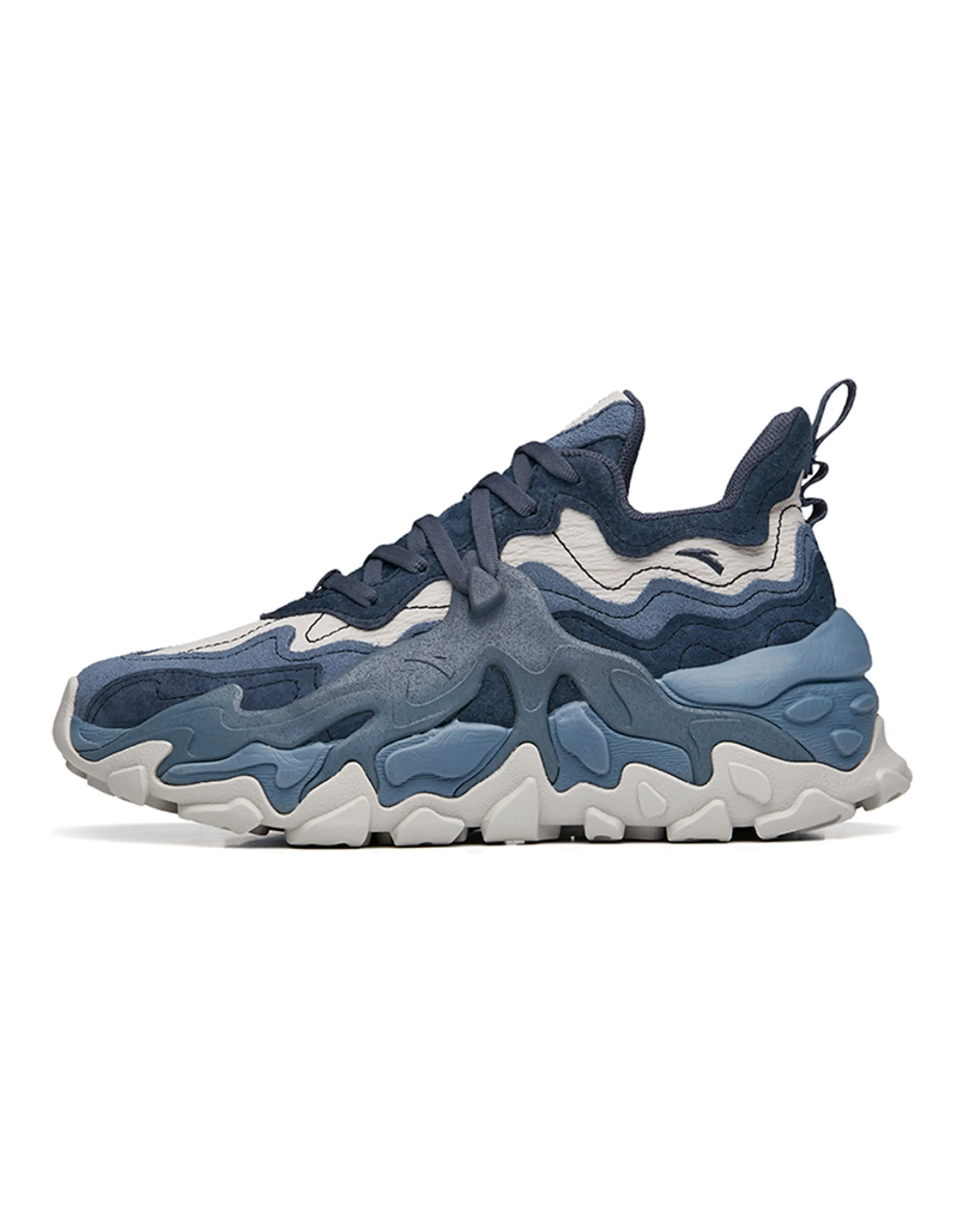 Anta Broken Cocoon 2.0 Breathable And Wear resistant Low Top Casual Shoes Women's Gray Blue