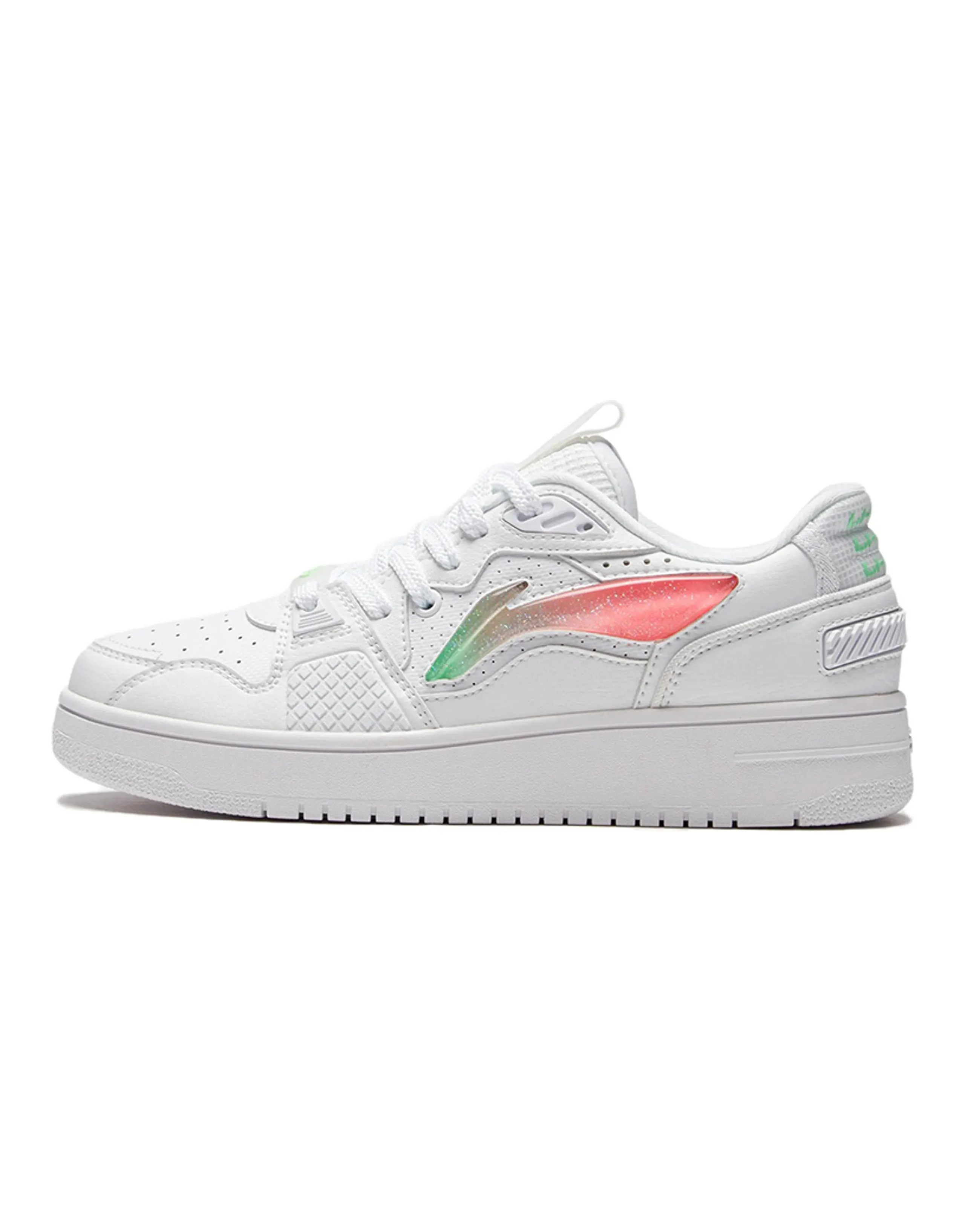 LiNing Lightweight And Wear-resistant Low-Top Skateboard Shoes Women's Standard White