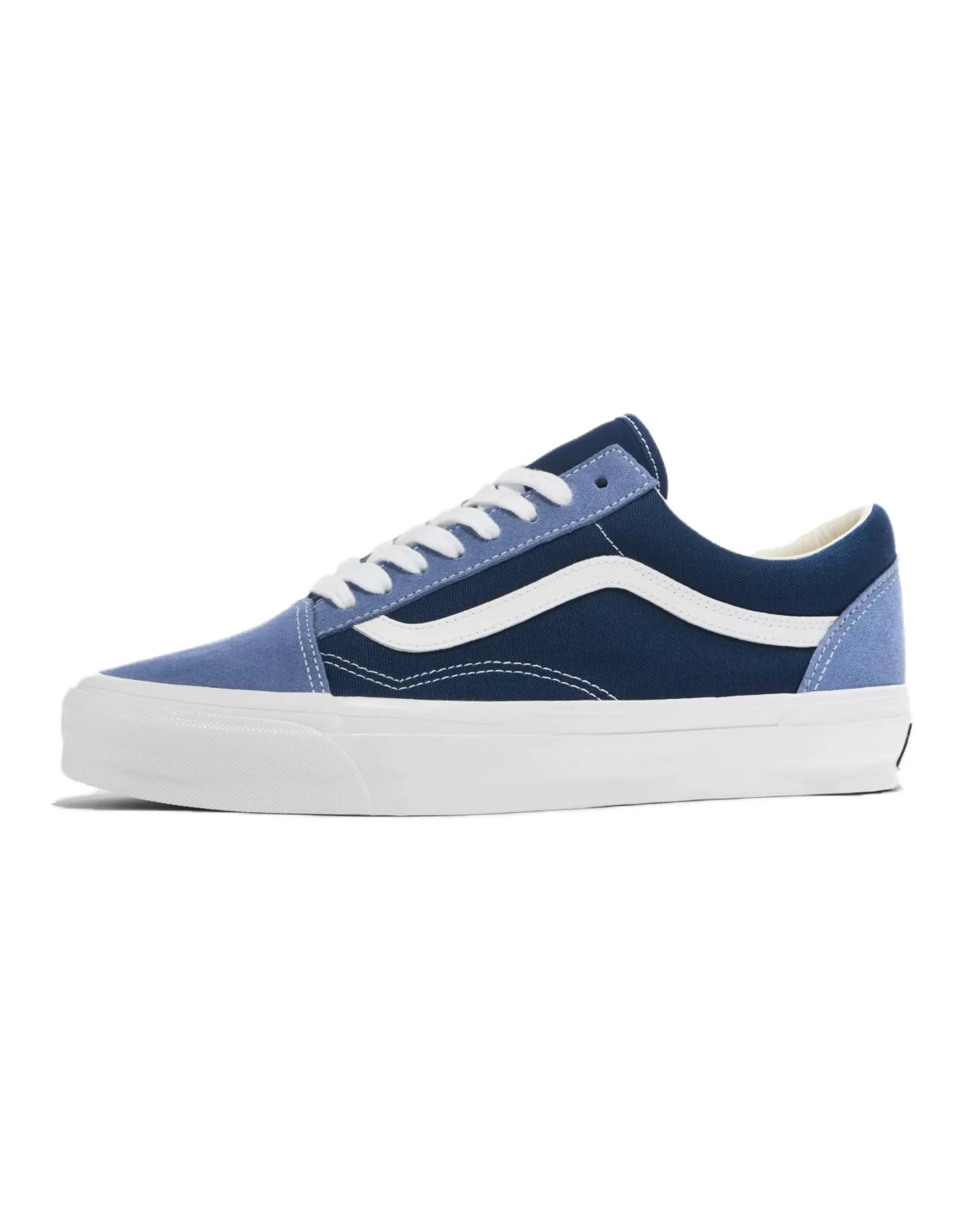 Vans Old Skool Slip-Resistant Cushioning Low-Top Skateboard Shoes Unisex Dark Blue White