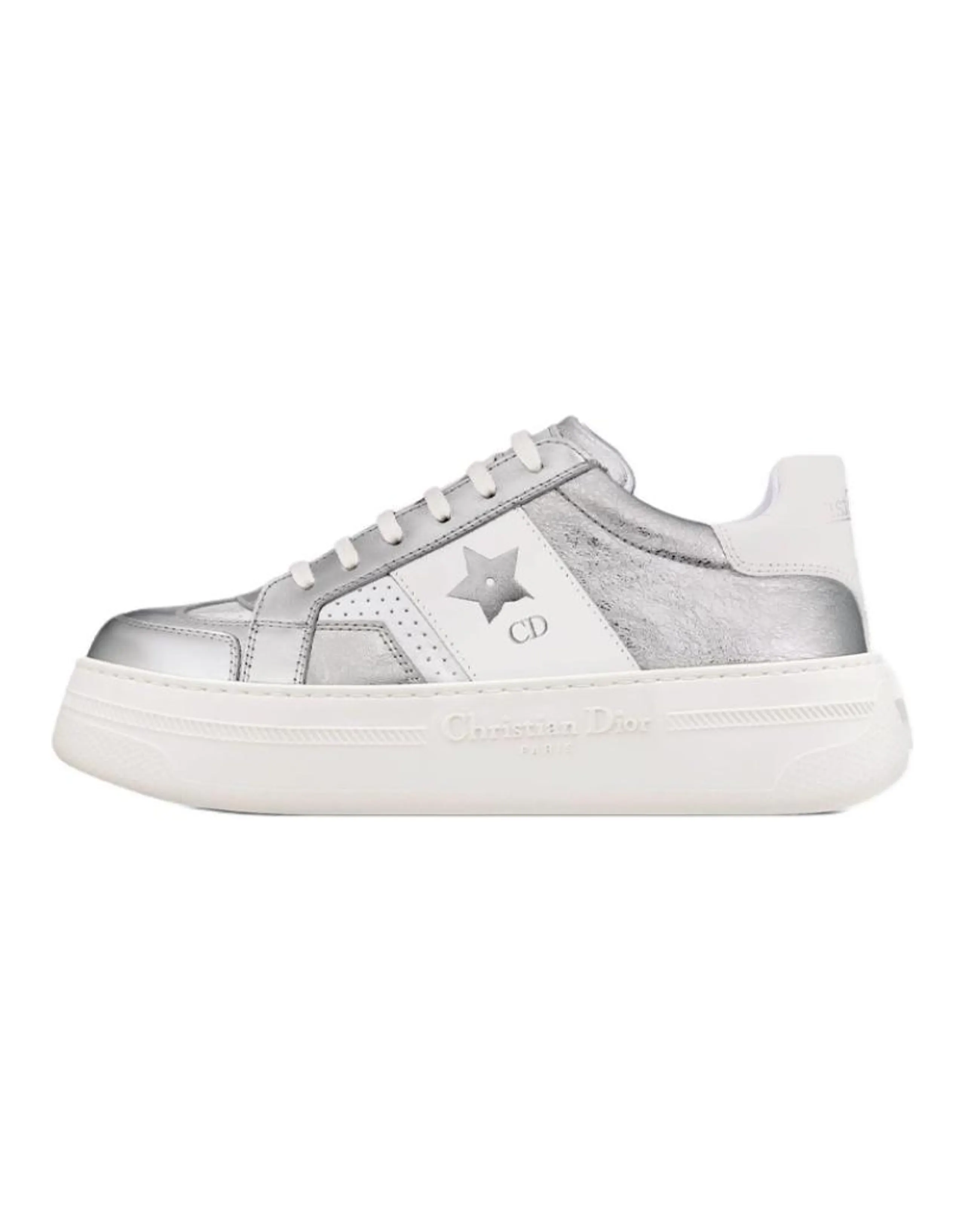 DIOR Star Casual Shoes Women's Low-Top Silver