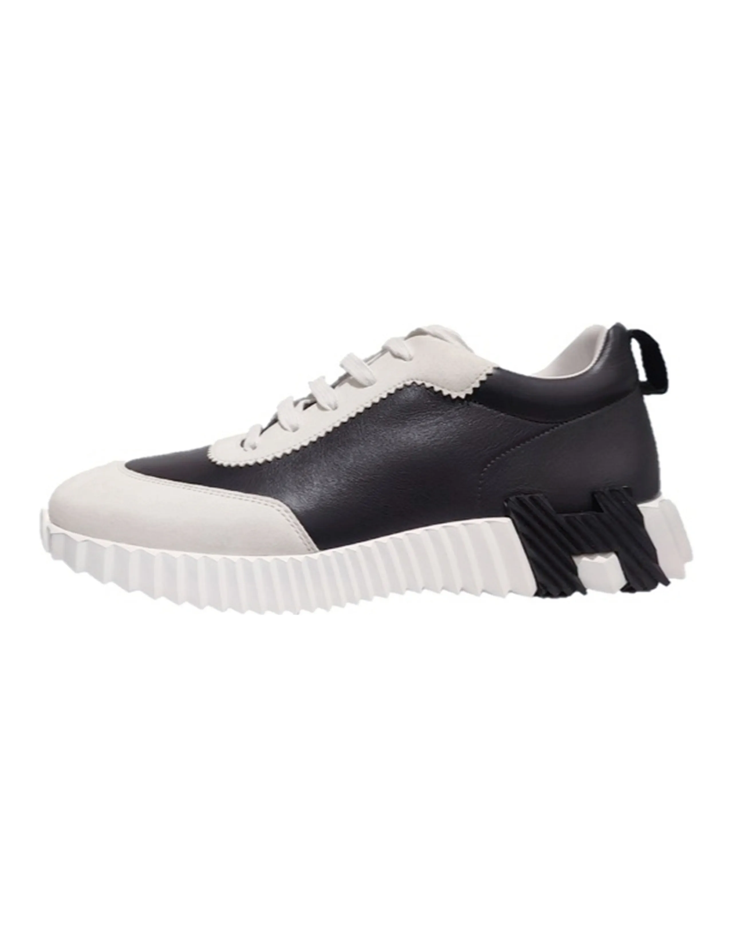 HERMES Bouncing Cushioning Low-Top Casual Shoes Men's White Gray