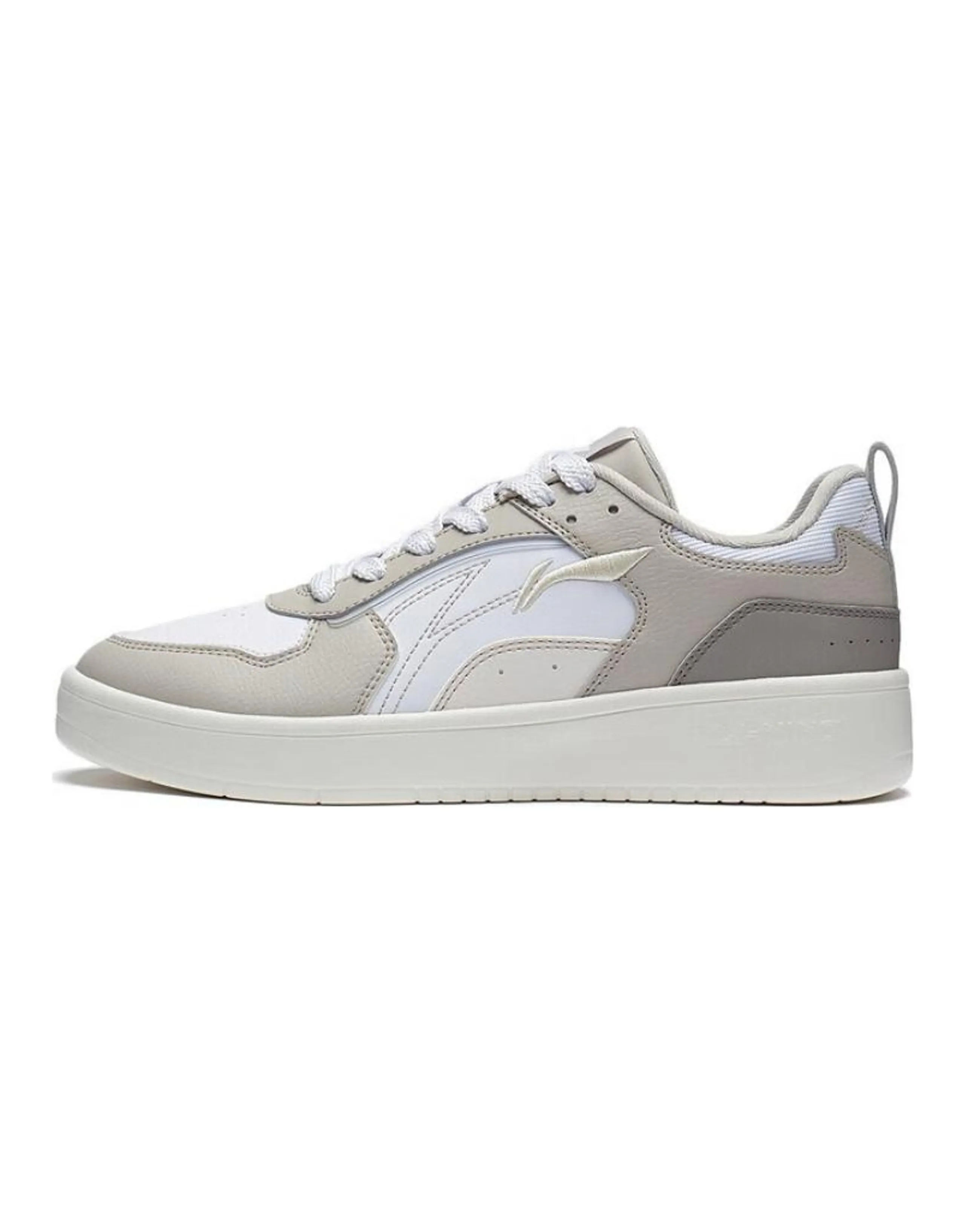 LiNing Spike Years Anti Slip Wear Resistant Breathable Height Increasing Low Top Skateboard Shoes Men's Gray White