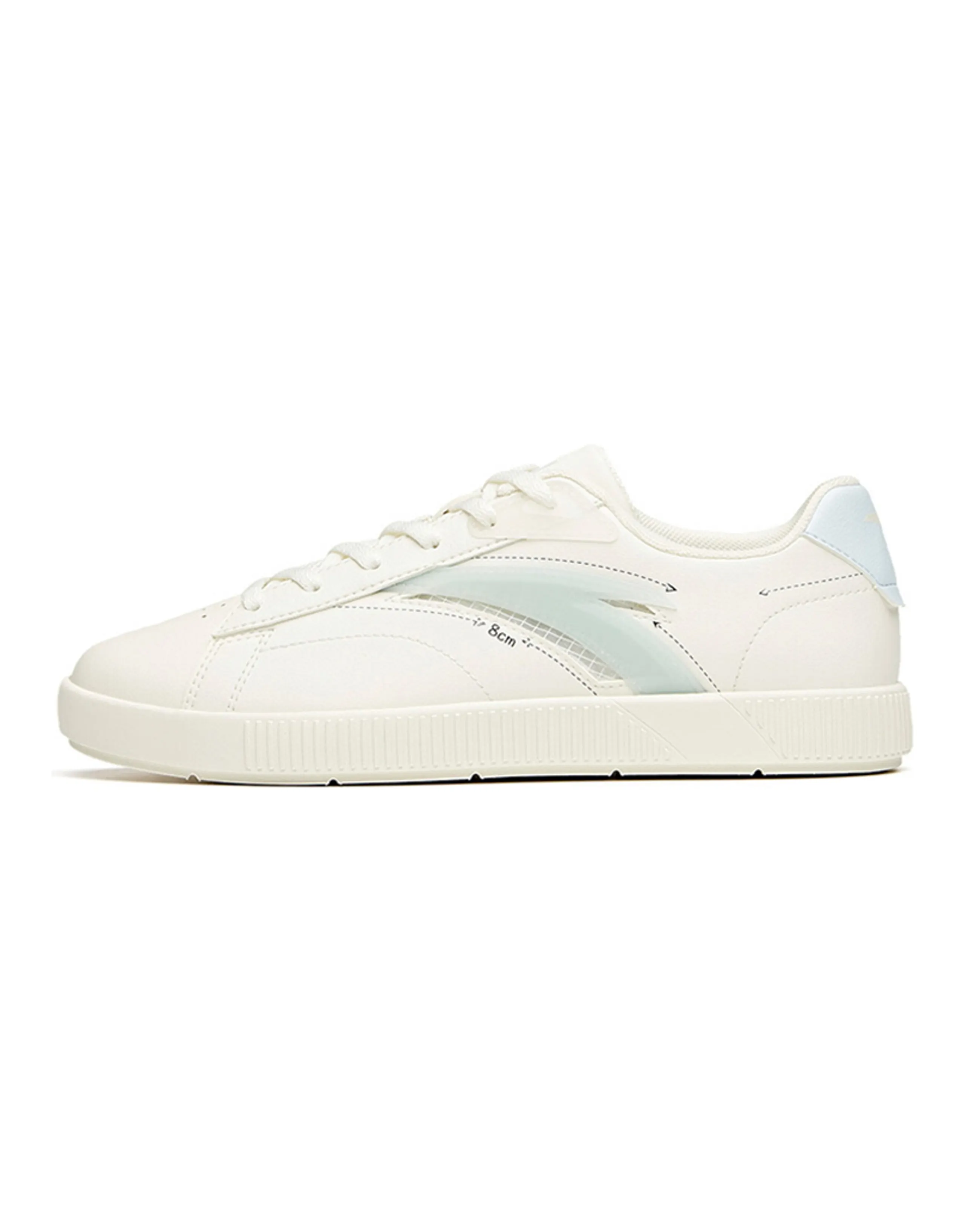 Anta Life Collection Slip-Resistant Lightweight Wear-Resistant Low-Top Skateboard Shoes Women's White Blue