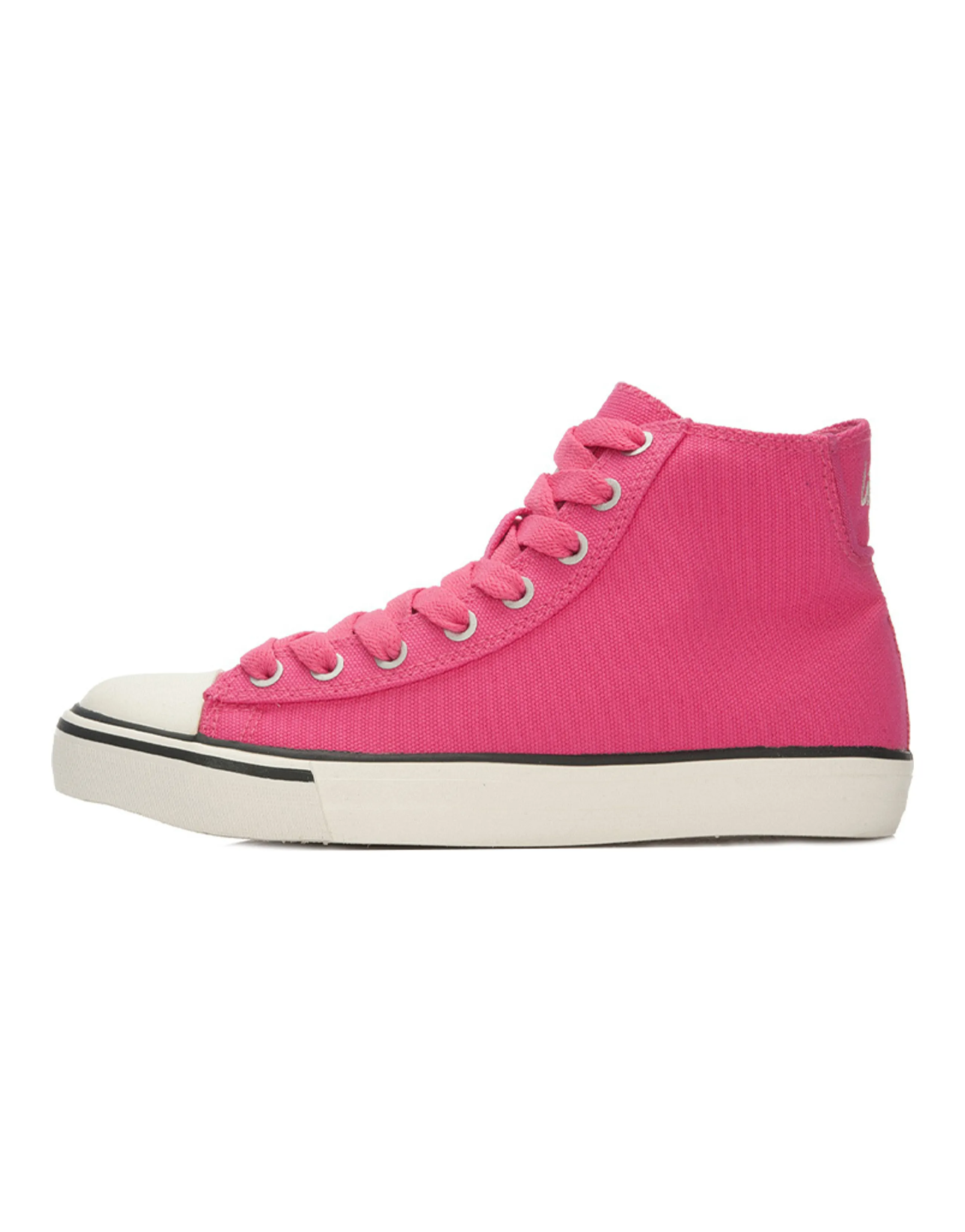 LINING Canvas Shoes Women's High-Top Pink White