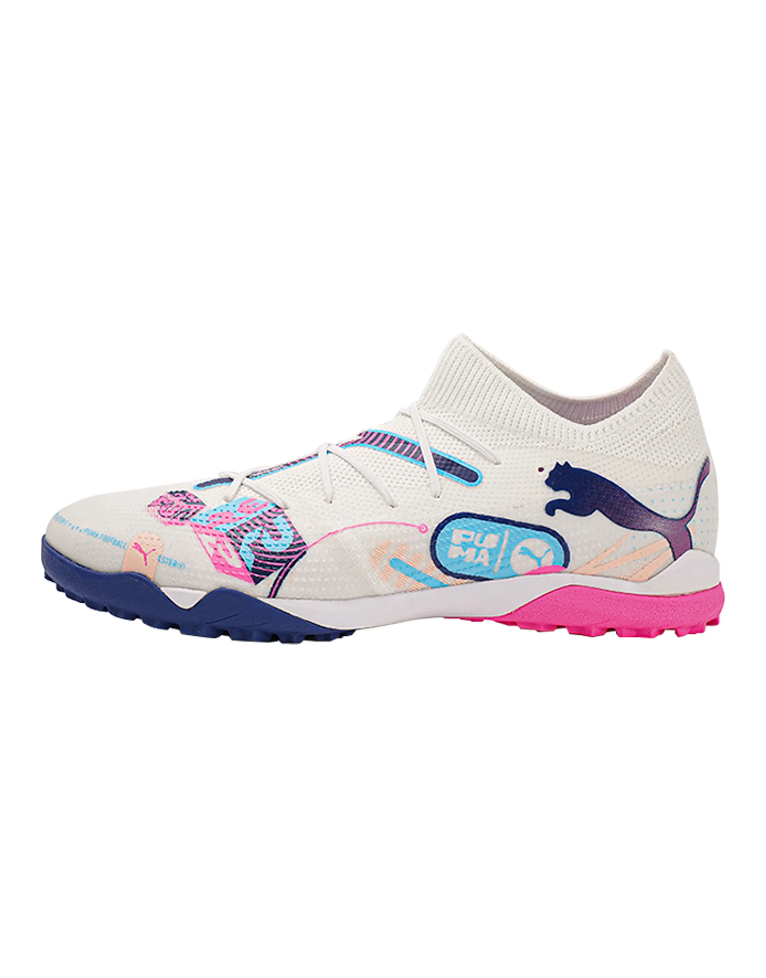 PUMA Future 7 Match Volume Up Tf 'White Luminous Blue Pink'