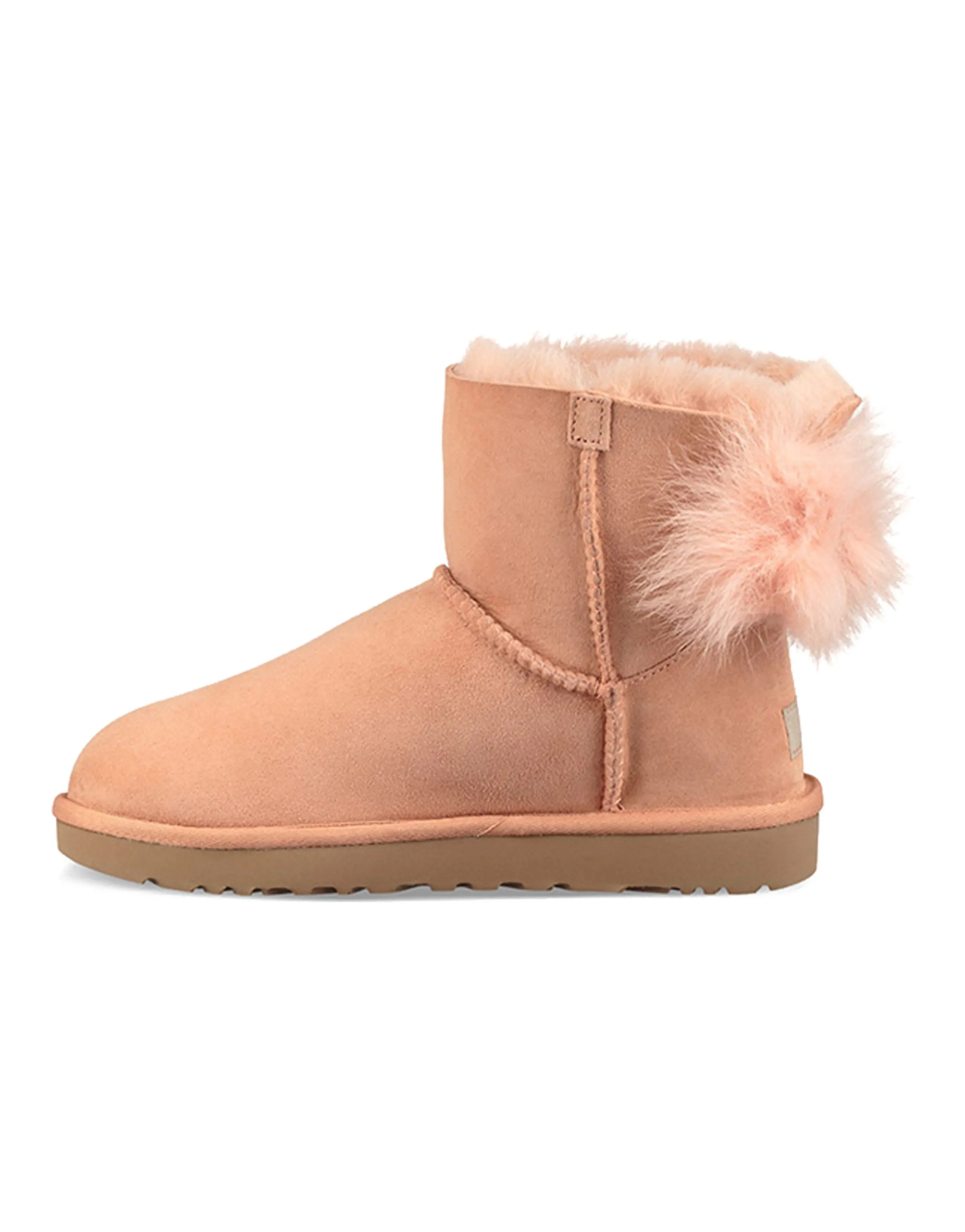 UGG Fluff Bow Mini Fleece Lined Pink Red Women's