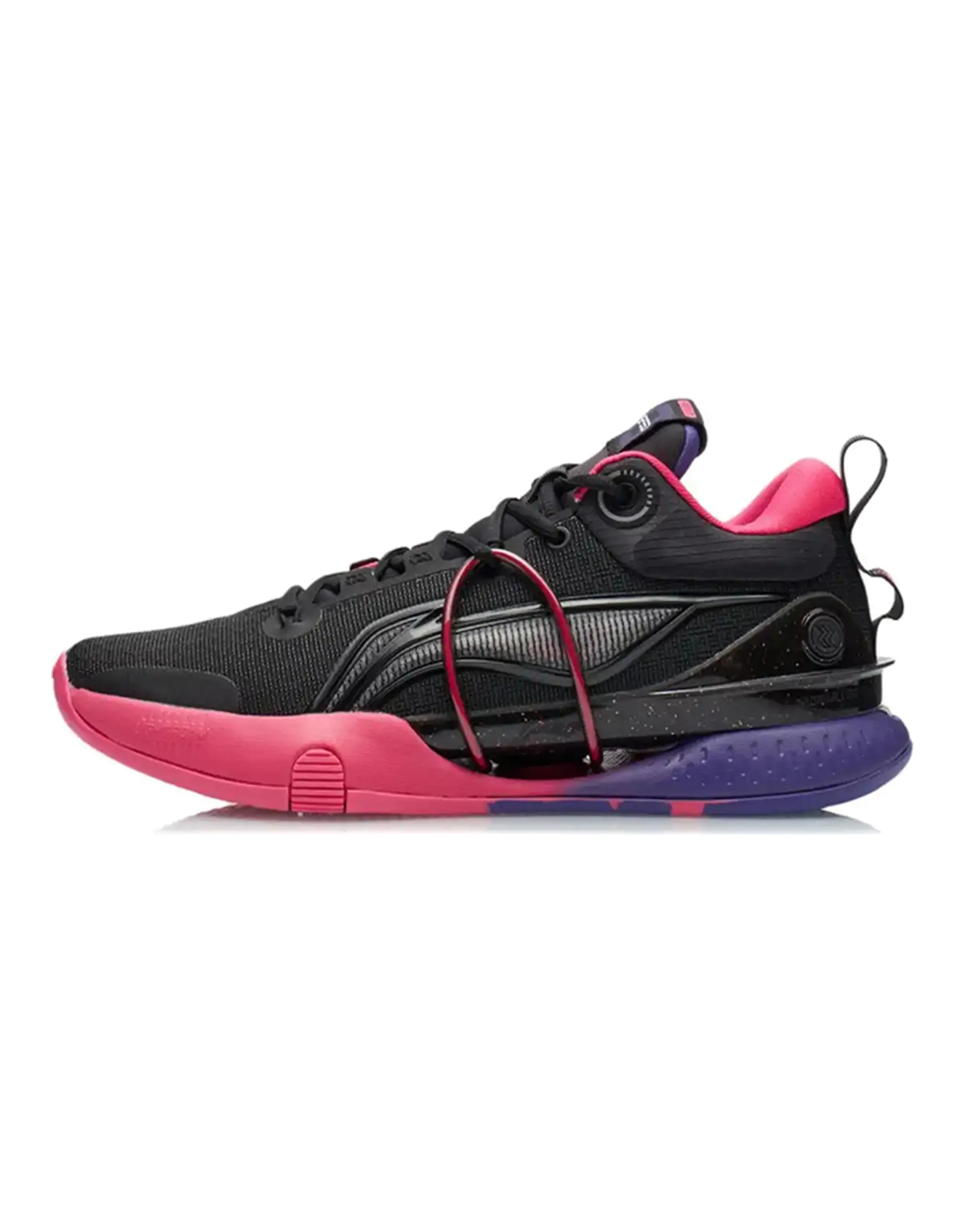 LINING Speed 8 Basketball Shoes Men Low-Top Black/Pink/Purple