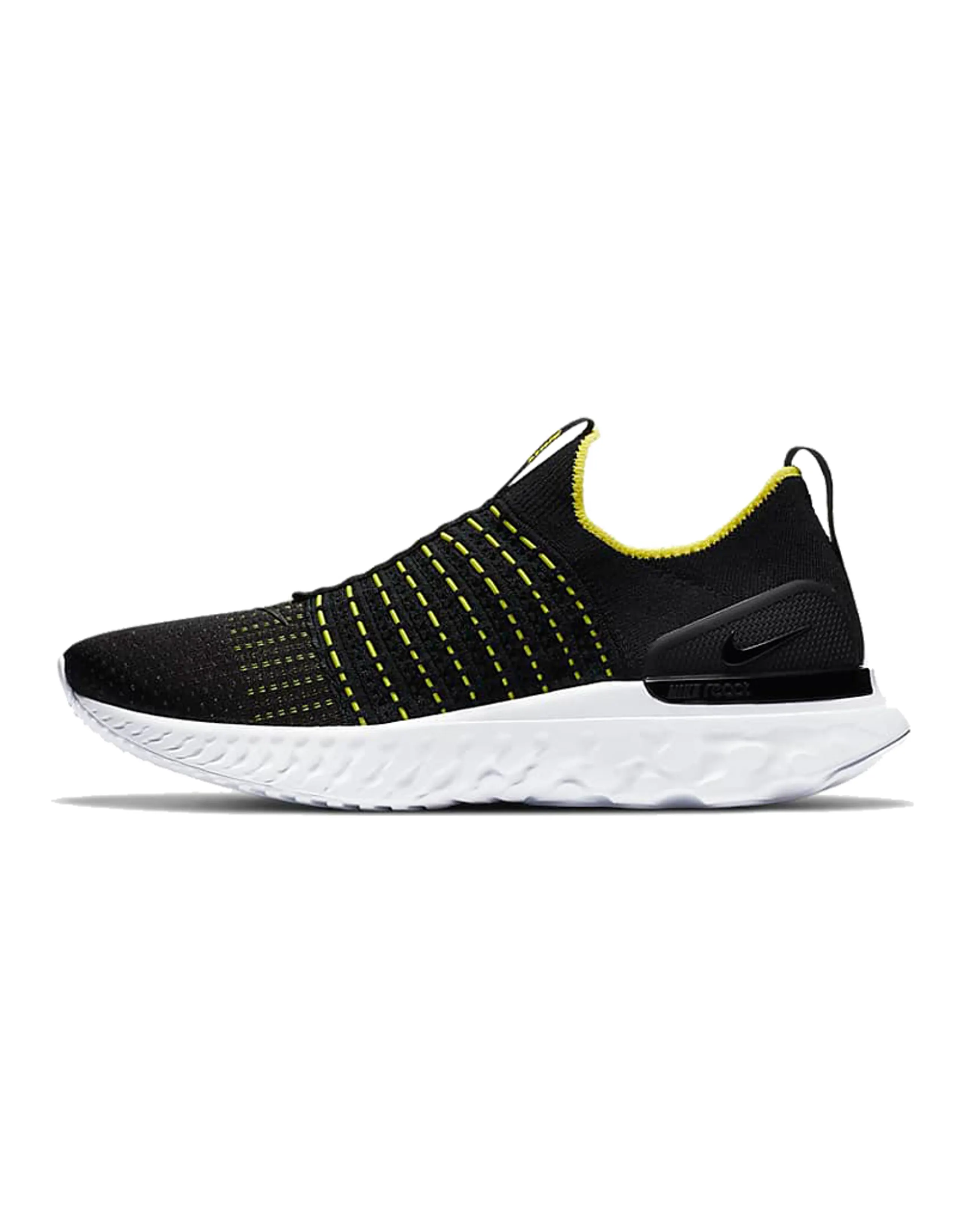 Nike React Phantom Run Flyknit 2 Black Sonic Yellow