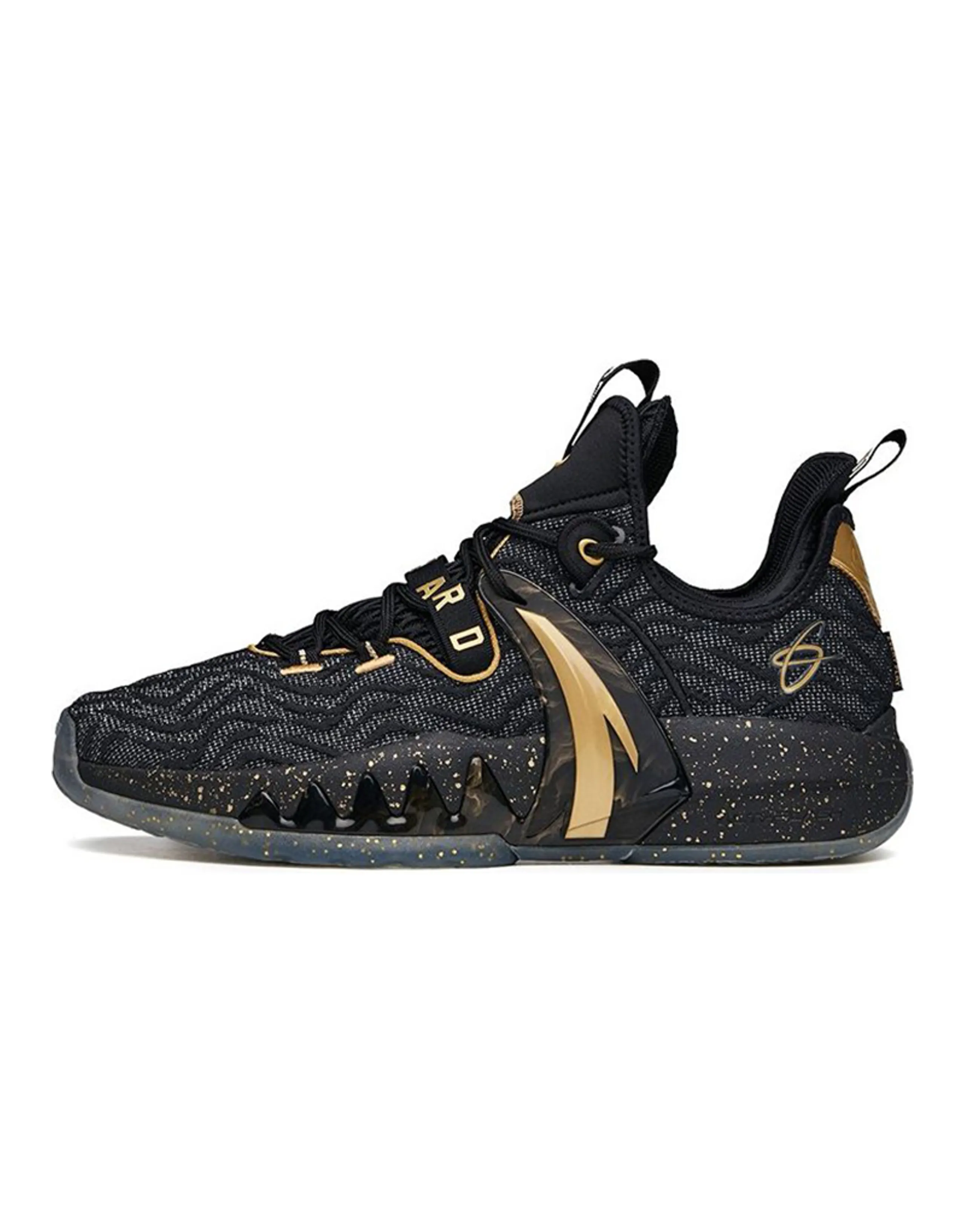 ANTA GH2 Basketball Shoes Men Low-Top Black/Gold