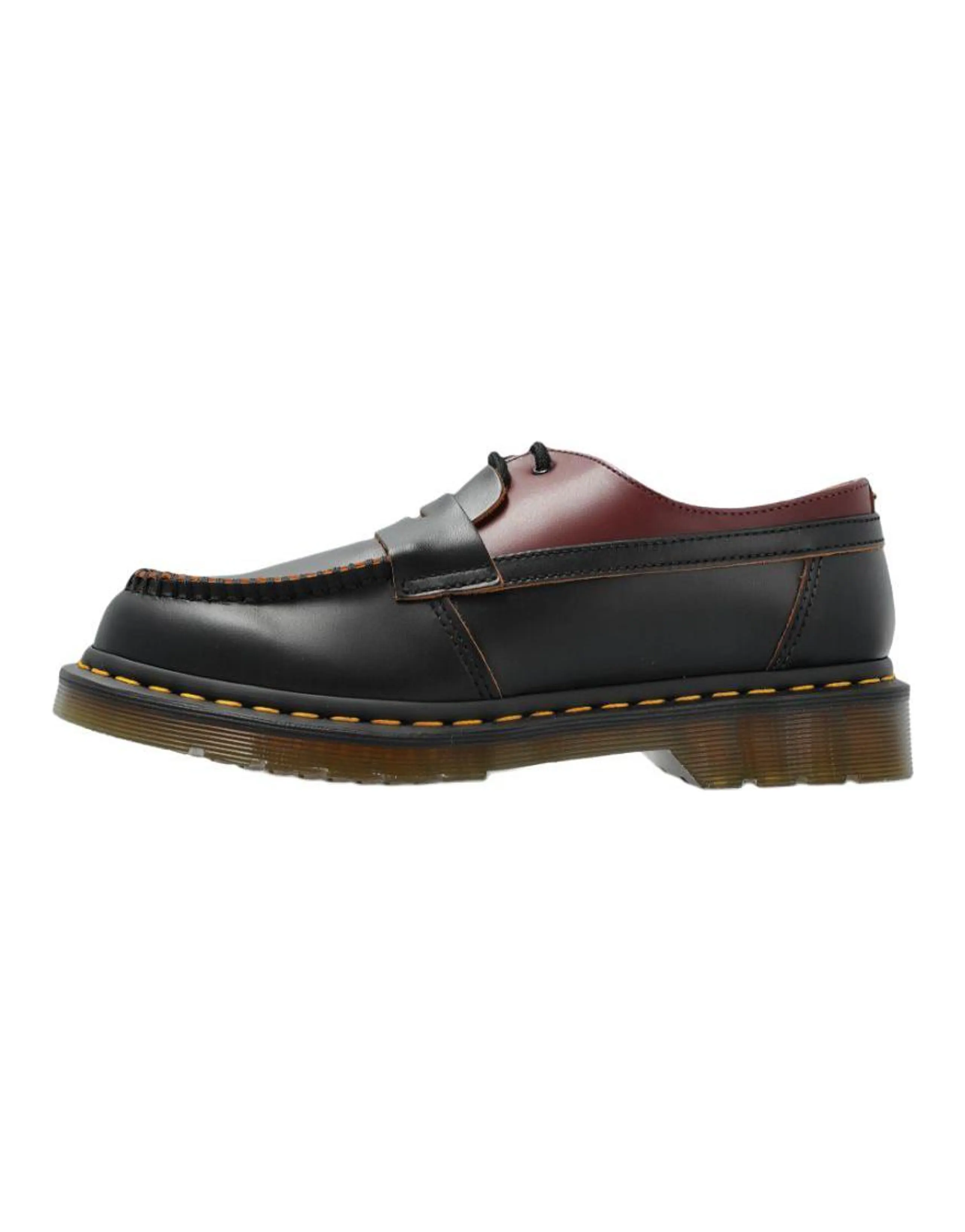 MM6 Maison Margiela x Dr. Martens 1461 Cowhide Leather Slip-On Round Toe Loafers Unisex Black Red
