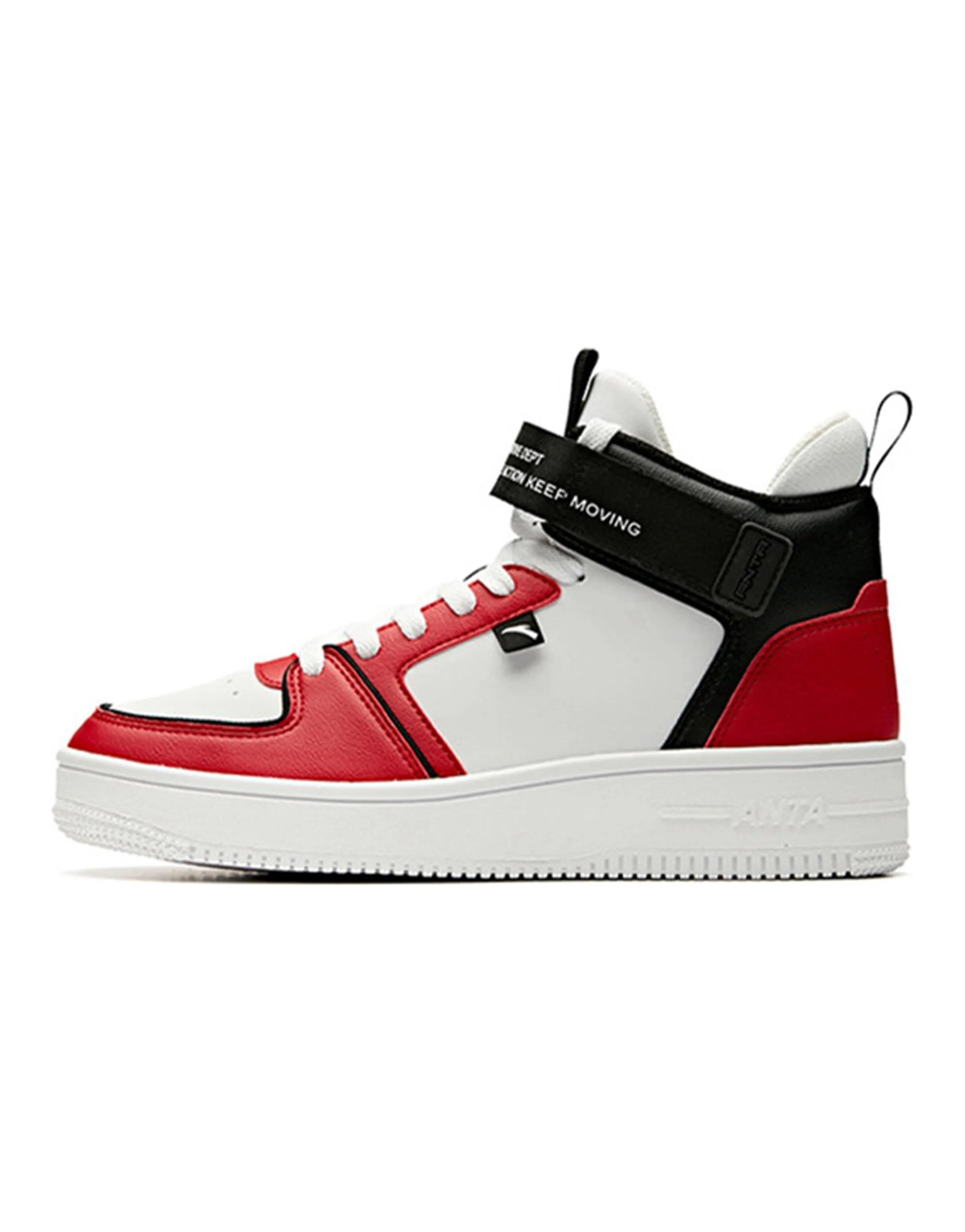 ANTA Skateboard Shoes Women's High-Top Red/ANTA White