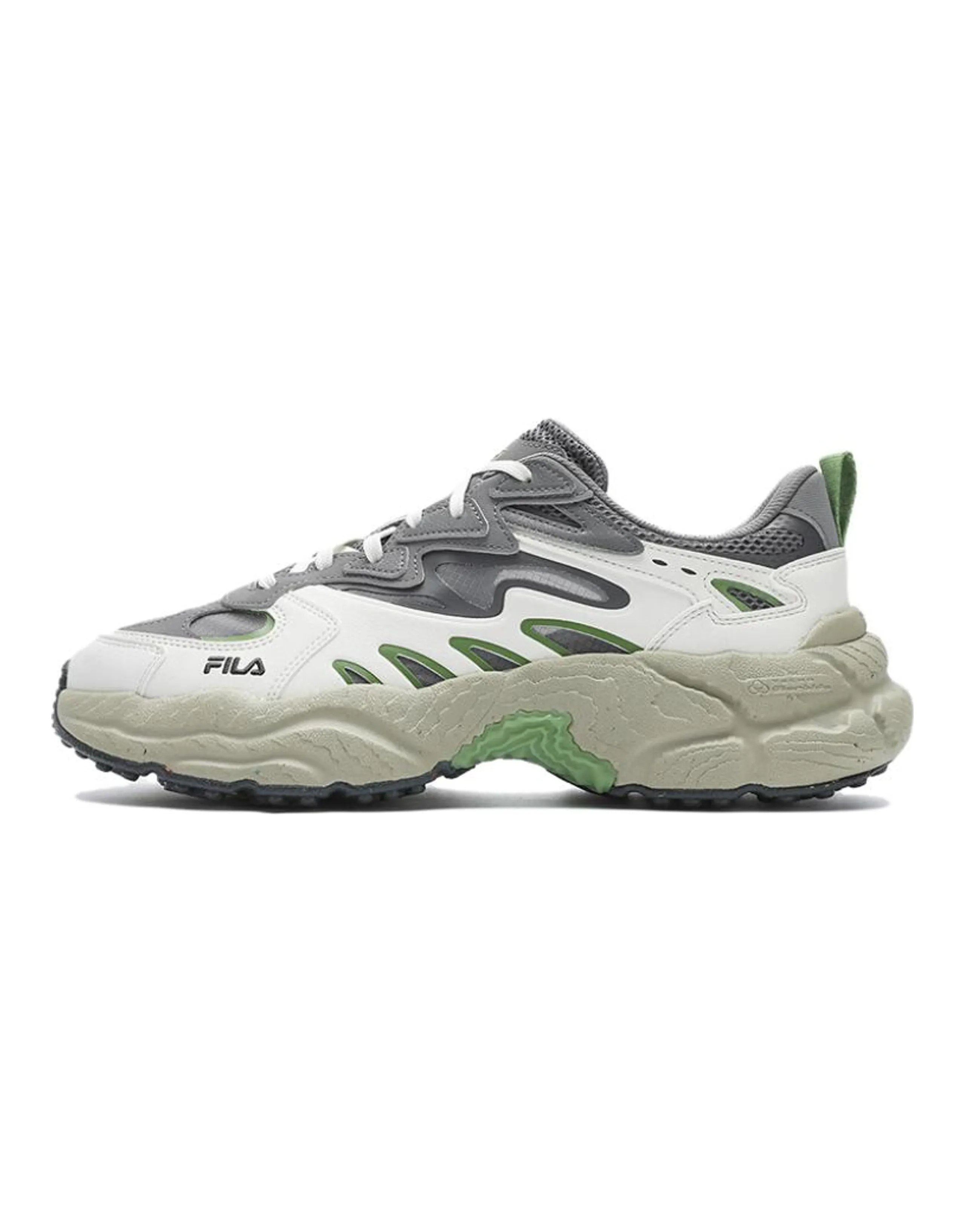 FILA Fern Low-Top Chunky Sneakers Men's Gray White Green