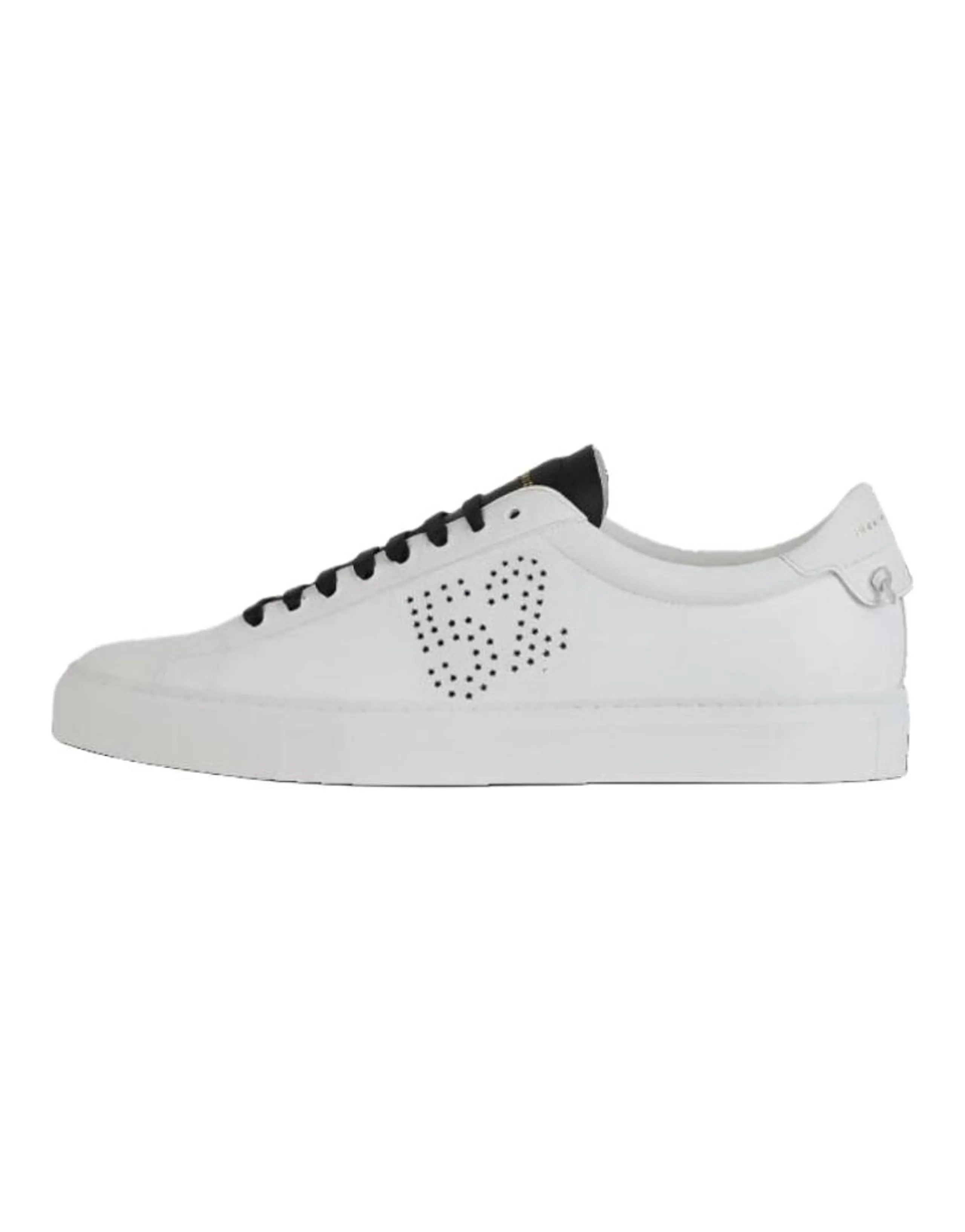 Givenchy Urban Round-Toe Lace-Up Perforated Low-Top Skate Shoes Men's White