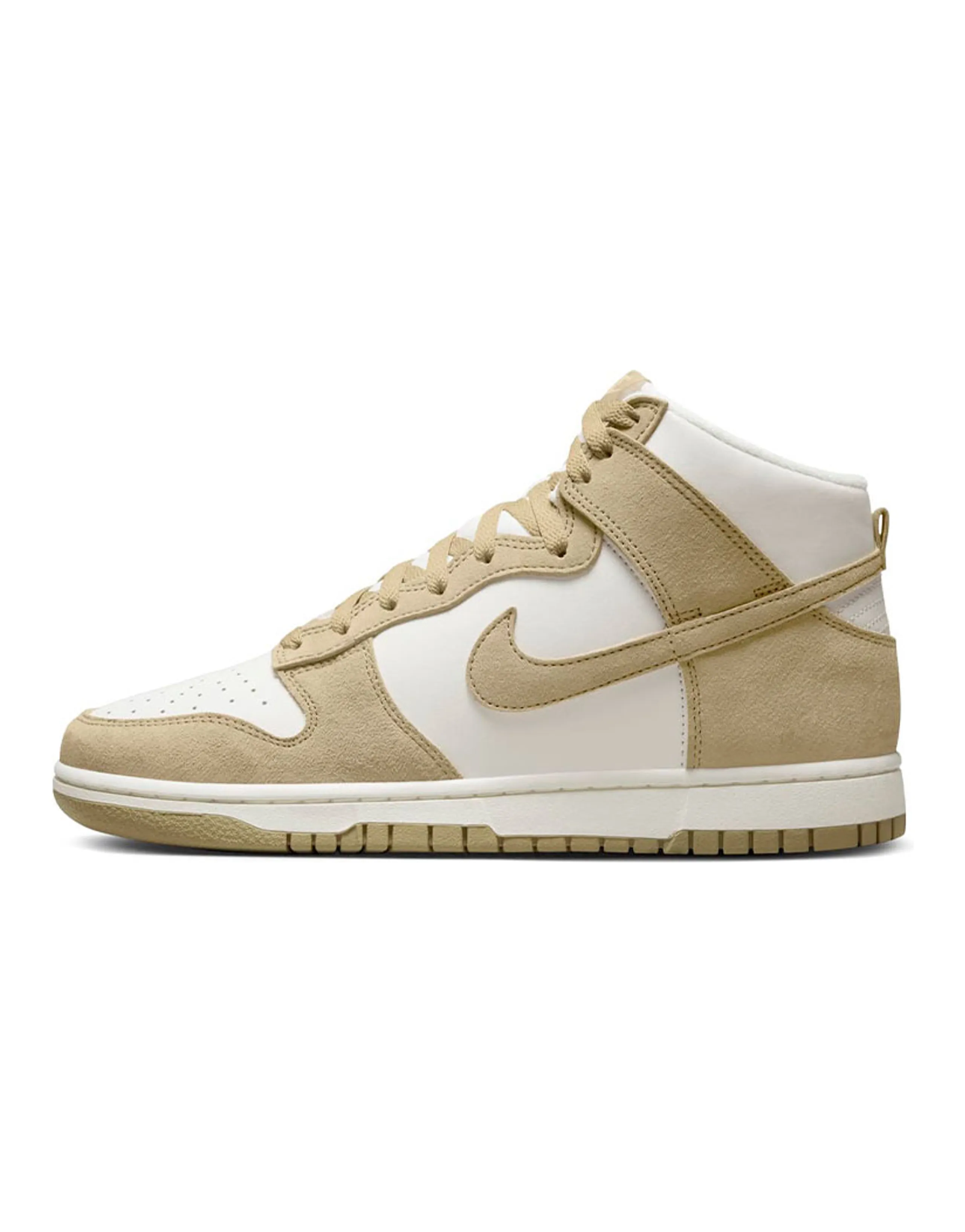 Nike Dunk High Tan Suede White