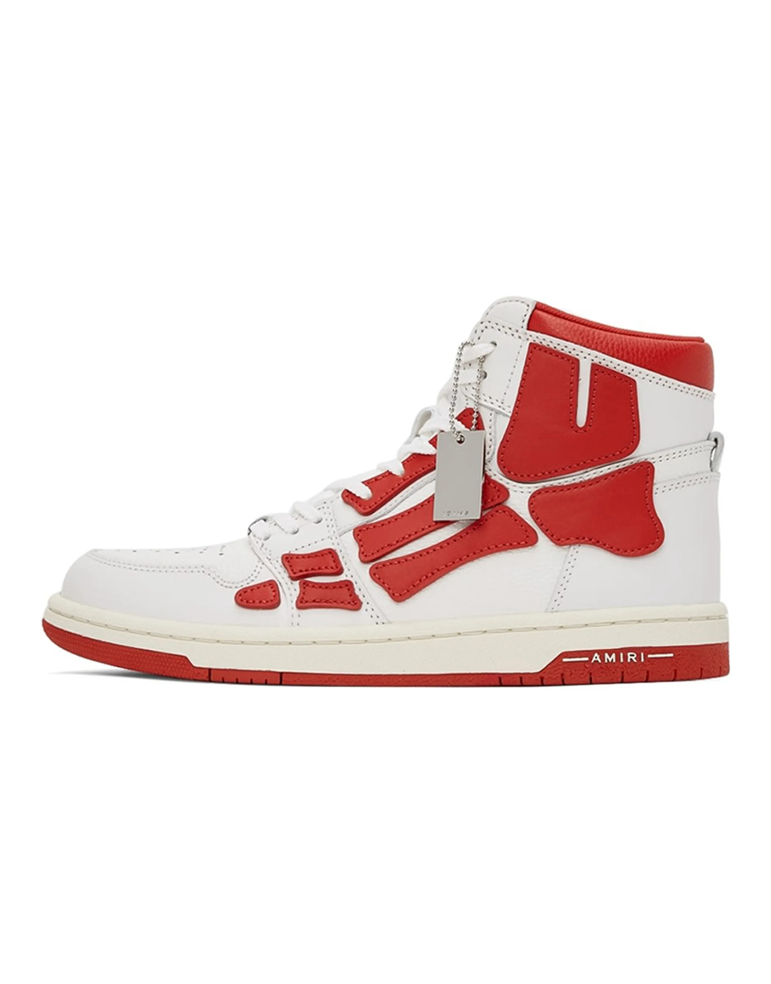 AMIRI Skel Panelled High Top White Red