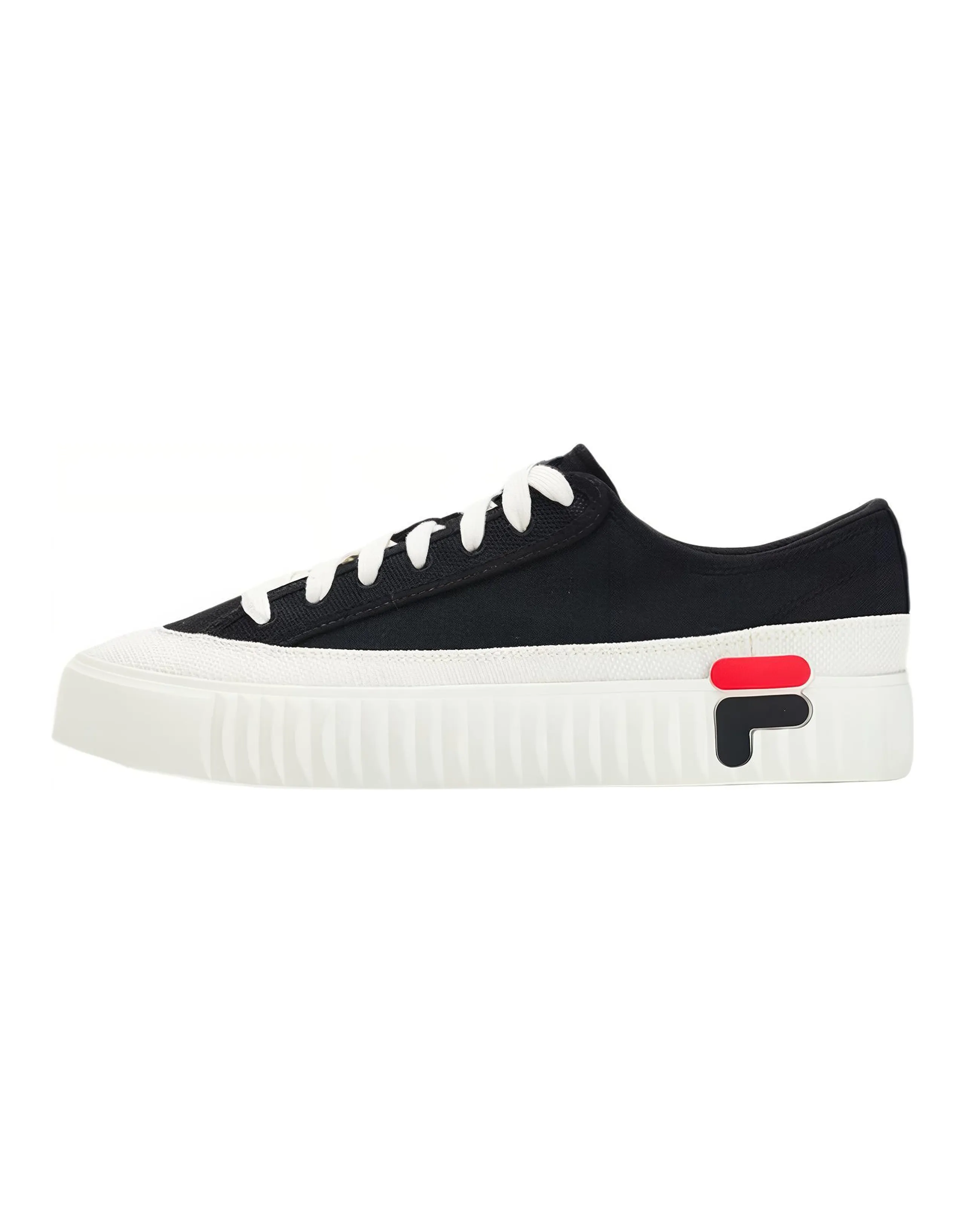 FILA Gear Slip-Resistant Cushioning Low-Top Skateboard Shoes Men's Black White