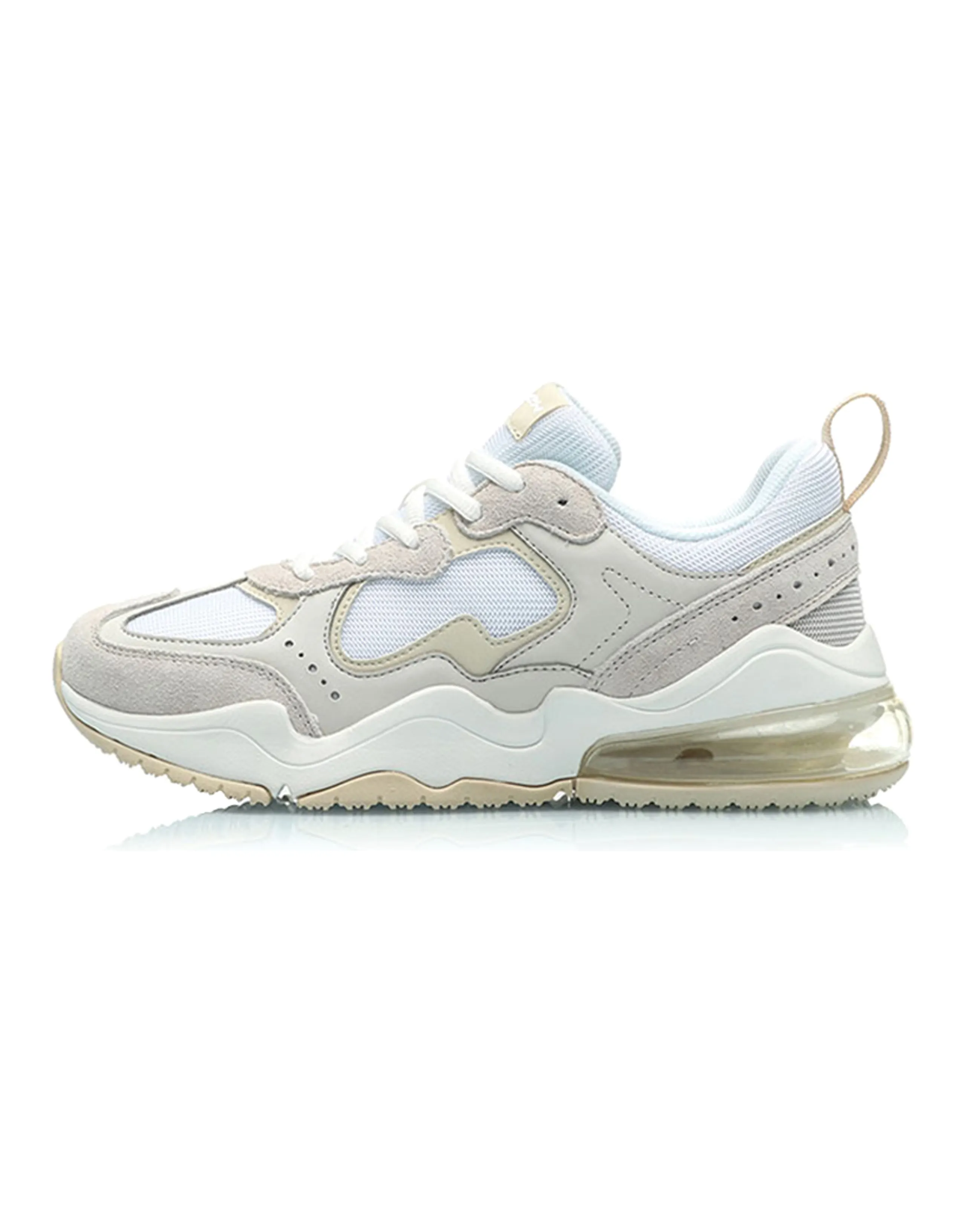 LiNing CF Counterflow Neon Source Cushioned Slip-Resistant Low-Top Sports Casual Shoes Women's Ecru
